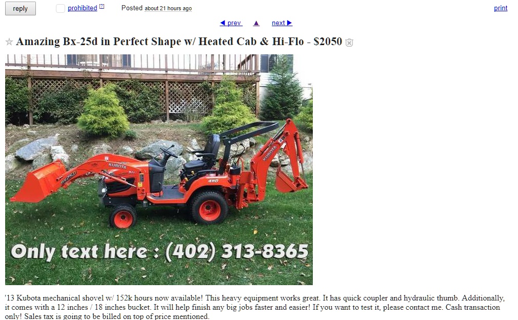 Clueless Craigslist Scam