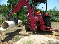 6-18-11Big RED Beast Ready To Set Culvert.jpg