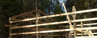 trusses lifted with Ford 3000.JPG