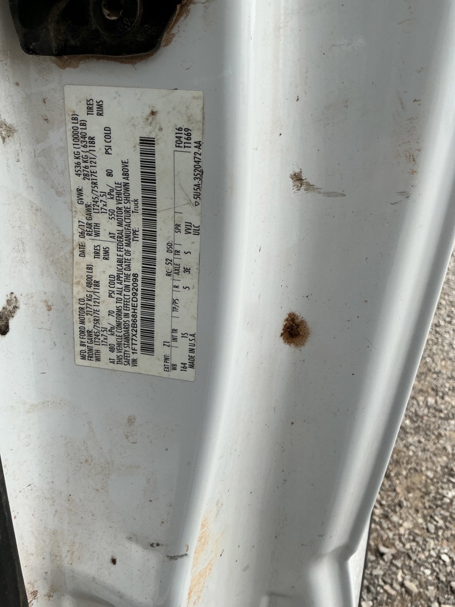 2017 FORD F250 SUPER DUTY EXT CAB SERVICE TRUCK (A53843)