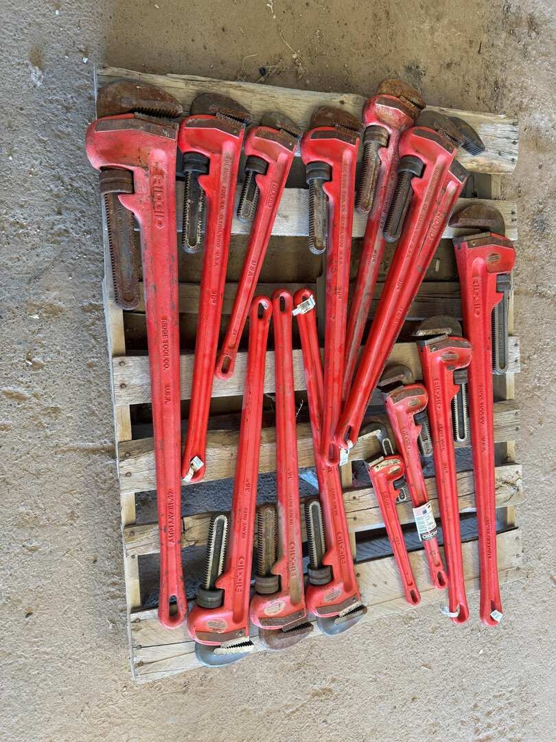 14 RIDGID PIPE WRENCHES (A53843)