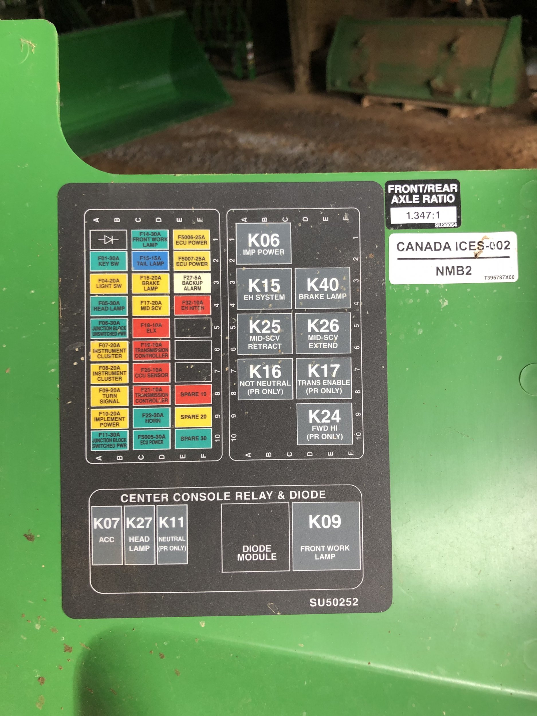 John Deere 5115M horn fuse location # in fuse box ? - TractorByNet