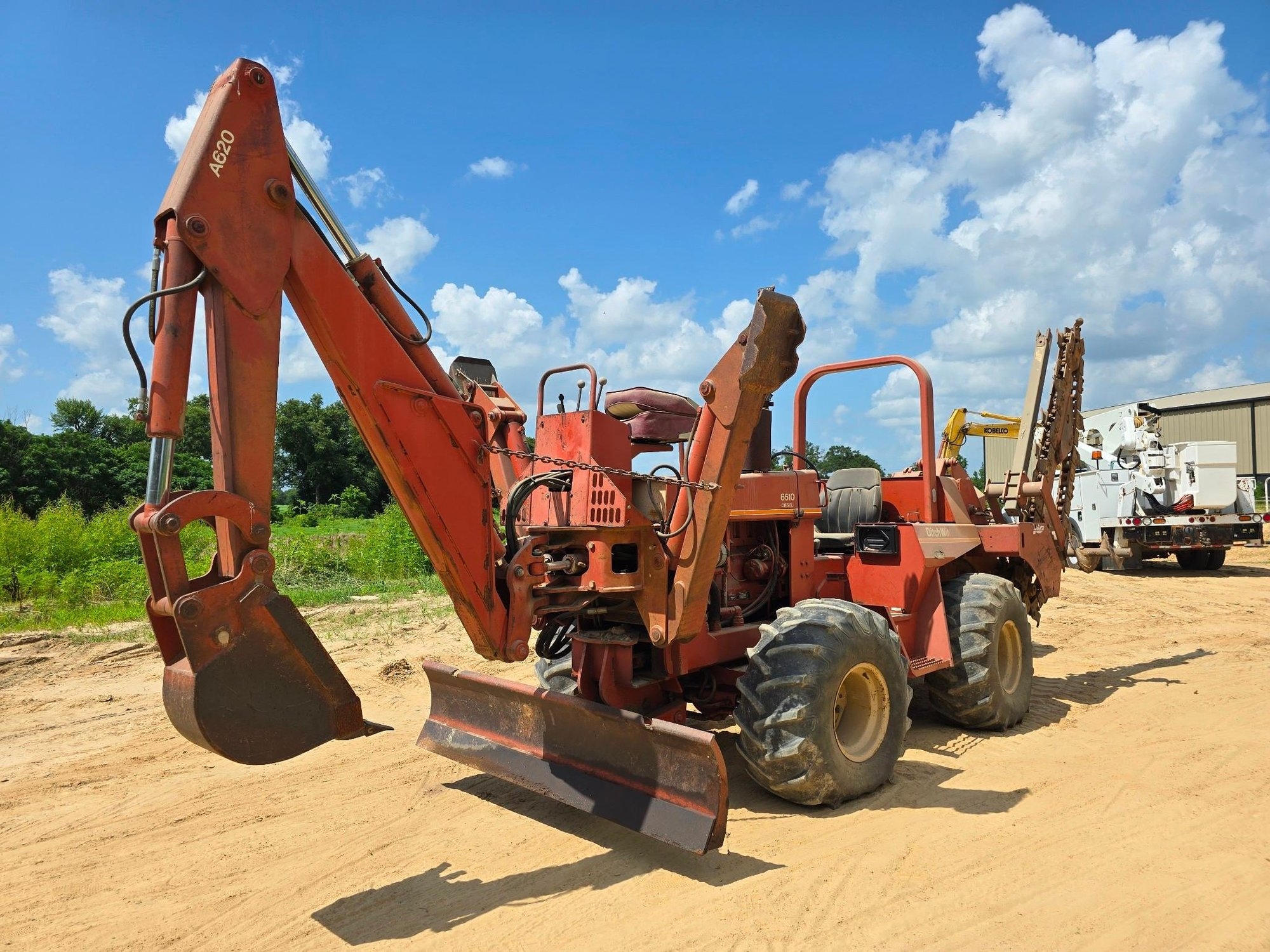 Ditch Witch 6510A Trencher - Deutz Diesel, Backhoe, Cable Plow, Front Blade (A56435)