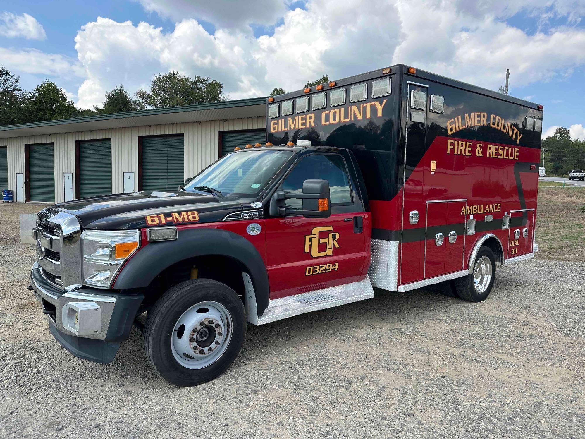 2016 Ford F-450 4x4 Ambulance (Diesel), VIN # 1FDUF4HT5GEC45875 (A54865)