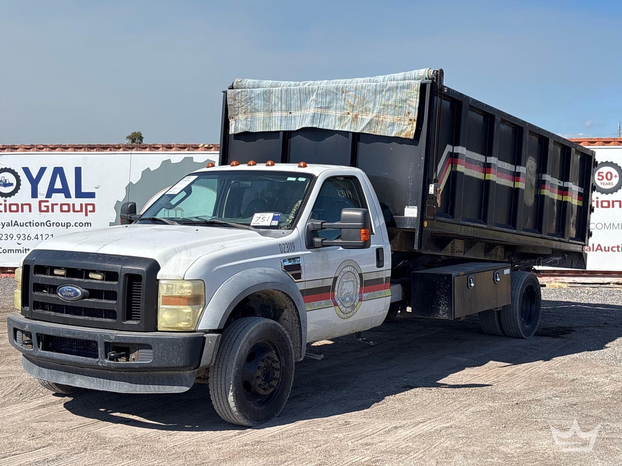 2008 Ford F-550 4x4 Landscape Dump Truck with Lift Gate (A56858)