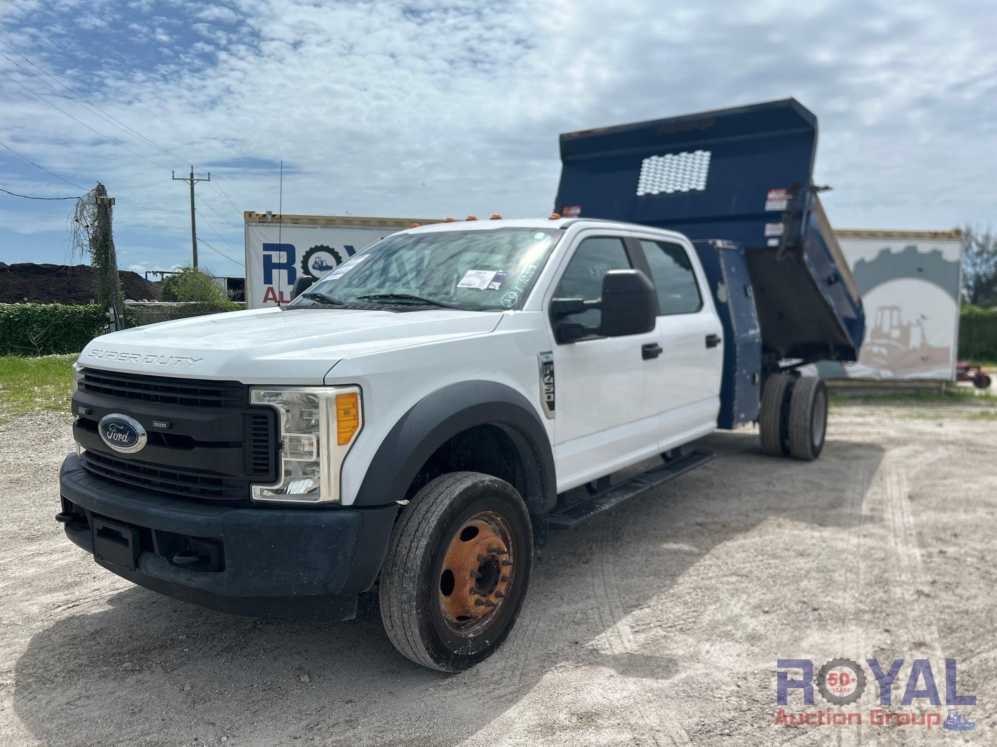 2017 Ford F-450 Crew Cab Mason Dump Truck (A50323)