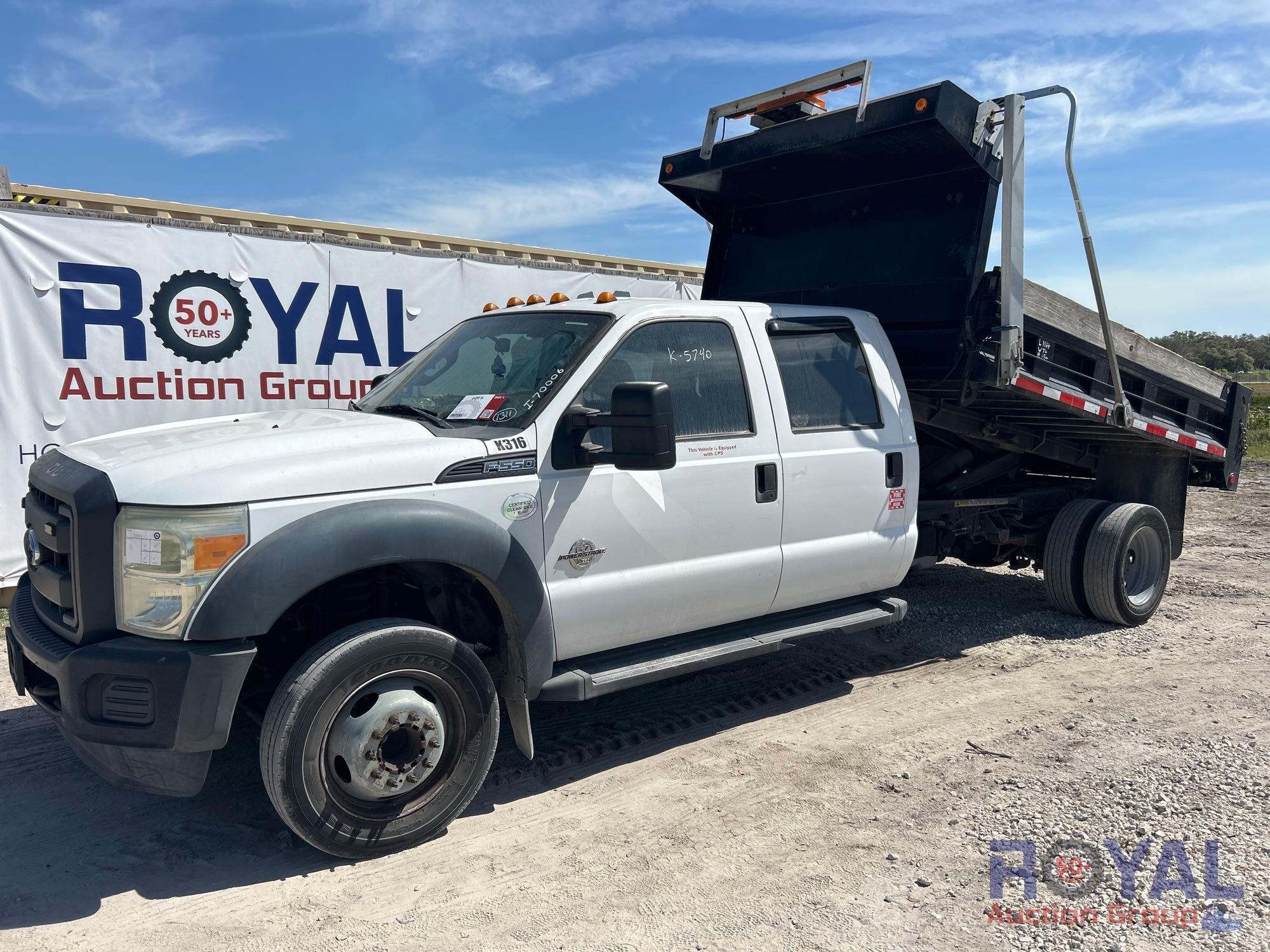 2015 Ford F-550 Godwin 184U Crew Cab Mason Dump Truck (A44571)