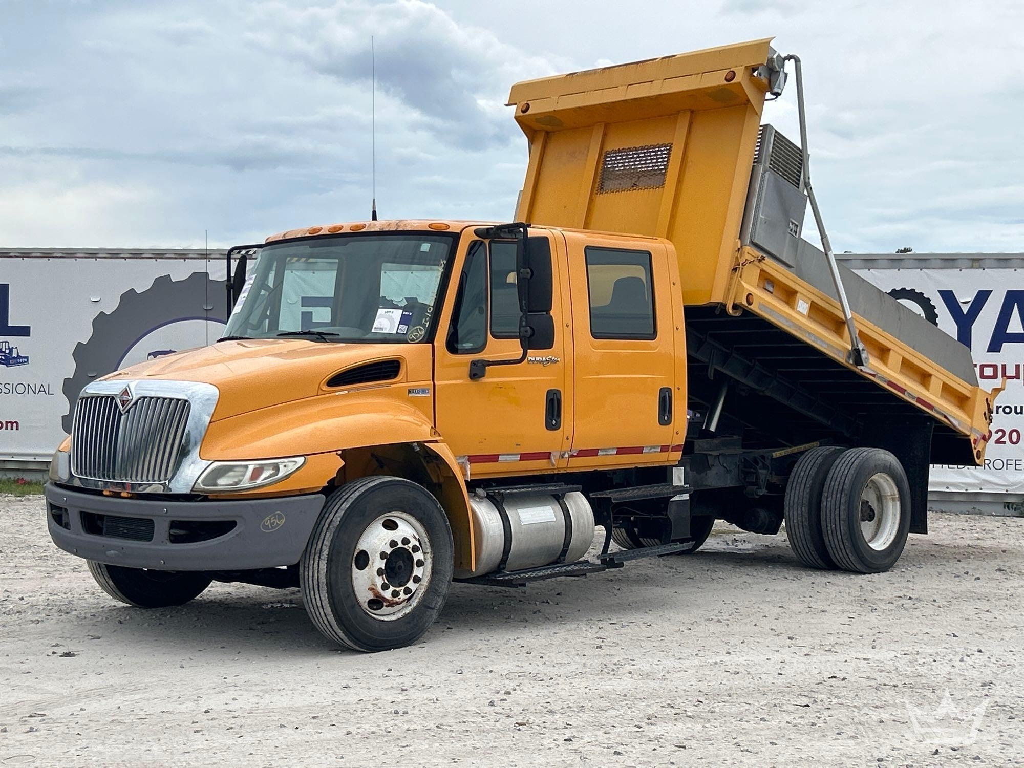 2013 International DuraStar 4300 Crew Cab Mason Dump Truck (A56858)