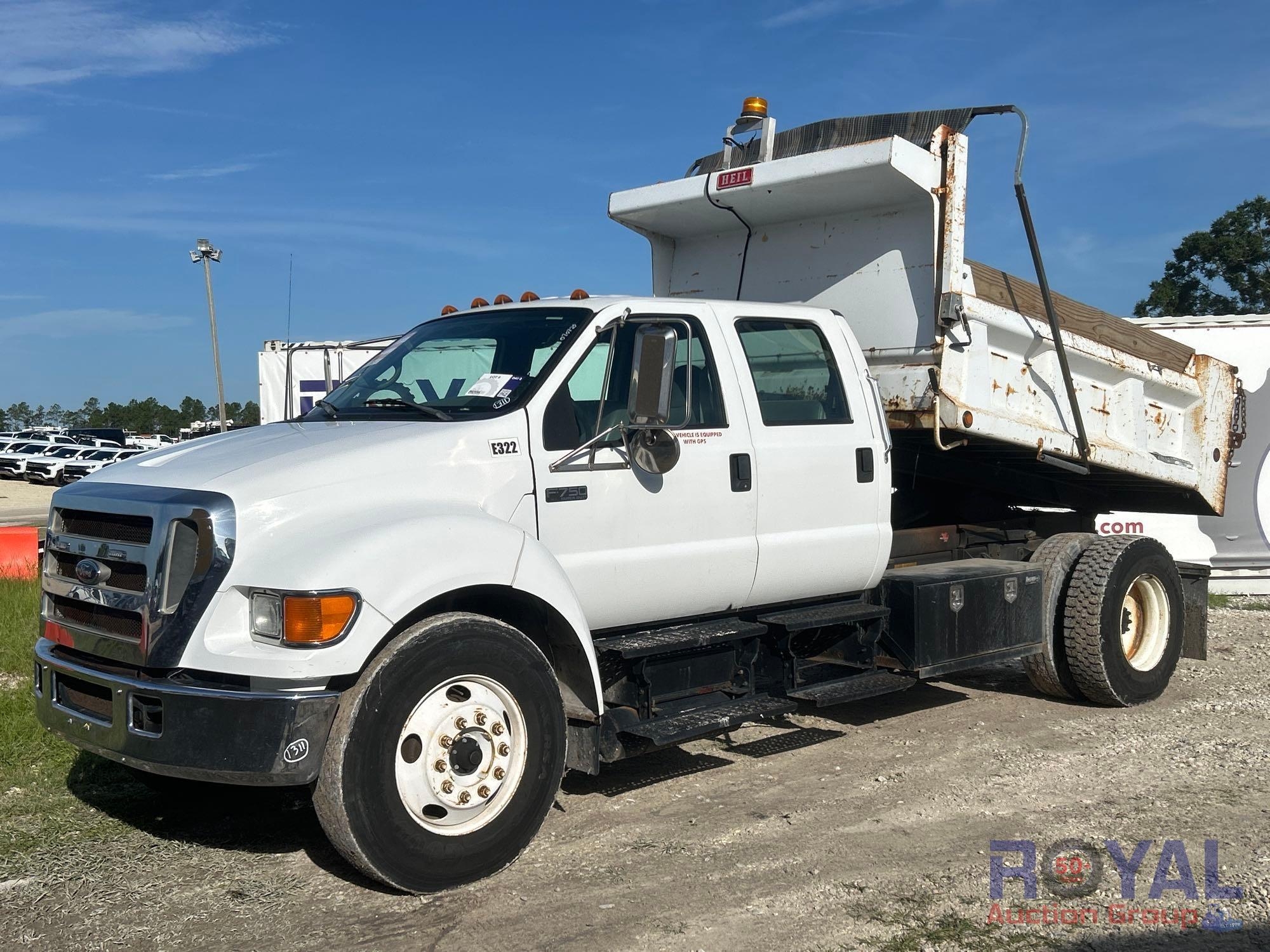 2005 Ford F-750 Crew Cab Heil 5 Yd Dump Truck (A51691)