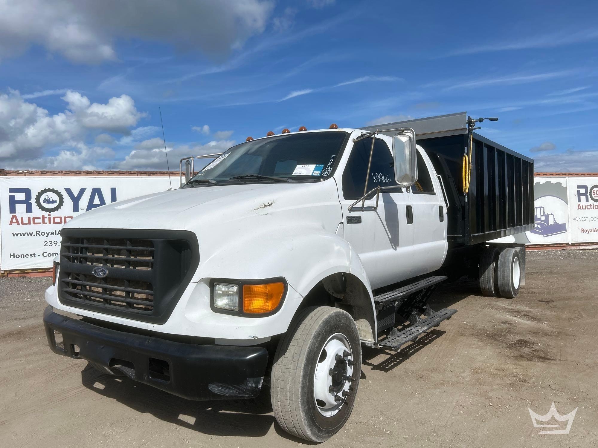 2002 Ford F-650 Landscape Flatbed Truck (A56858)