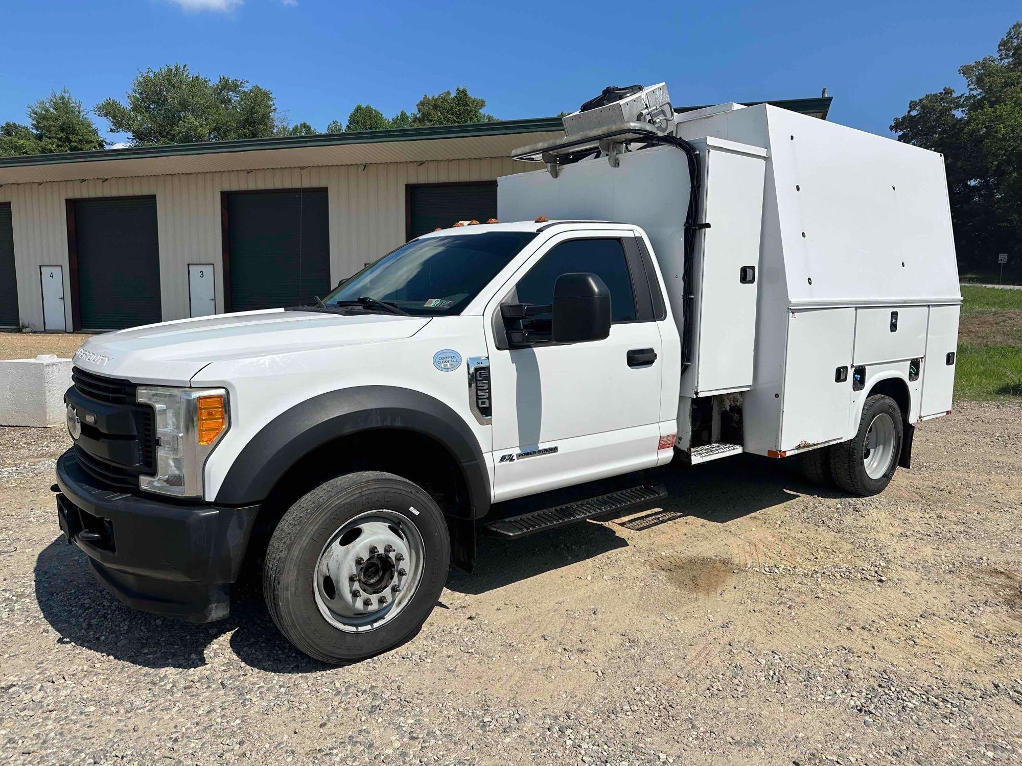 2017 Ford F-550 4x4 Enclosed Utility/Air Compressor Truck, VIN # 1FDUF5HT6HED32921 (A51572)