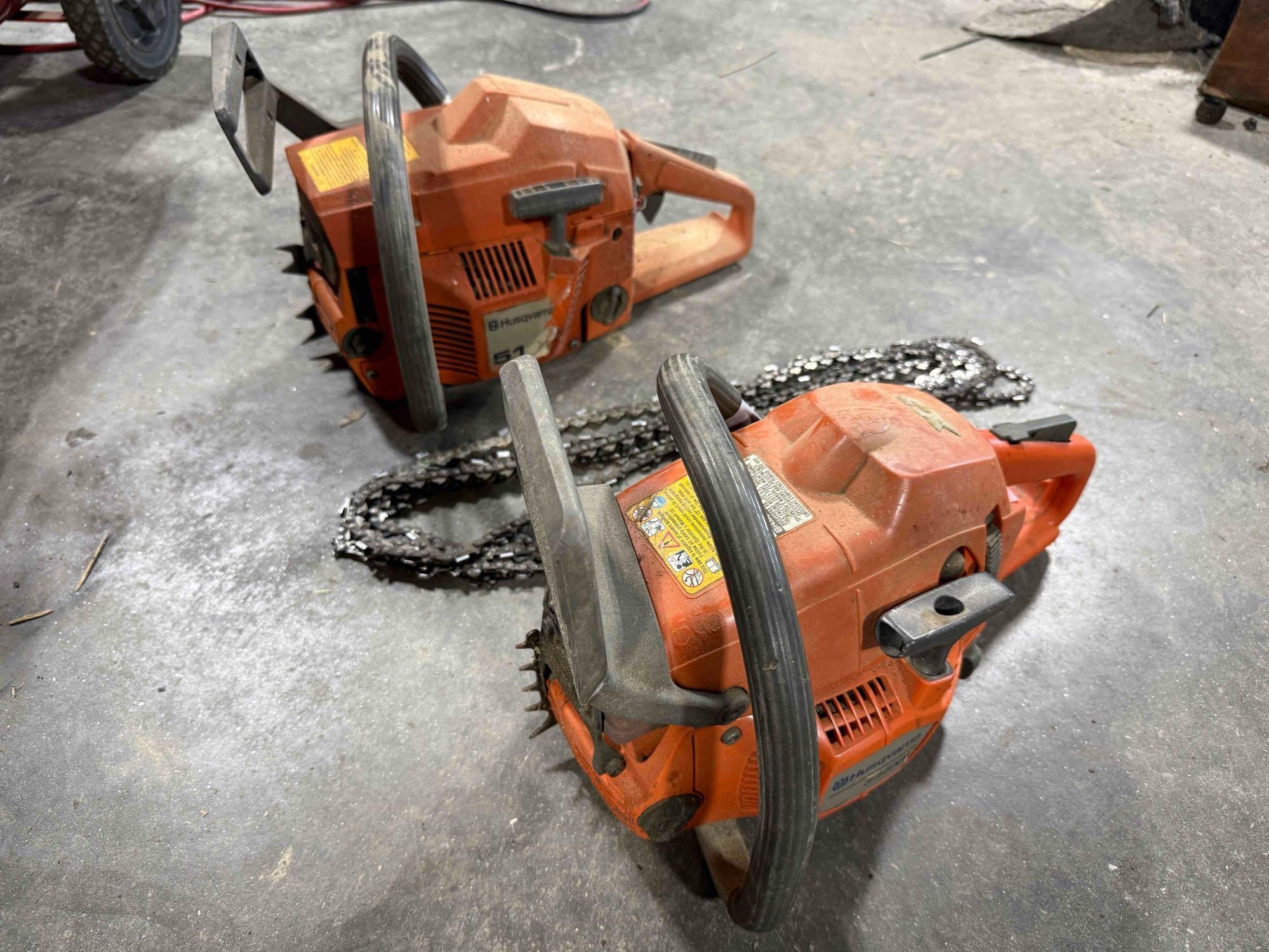 (2) Husqvarna Chainsaws (A51573)