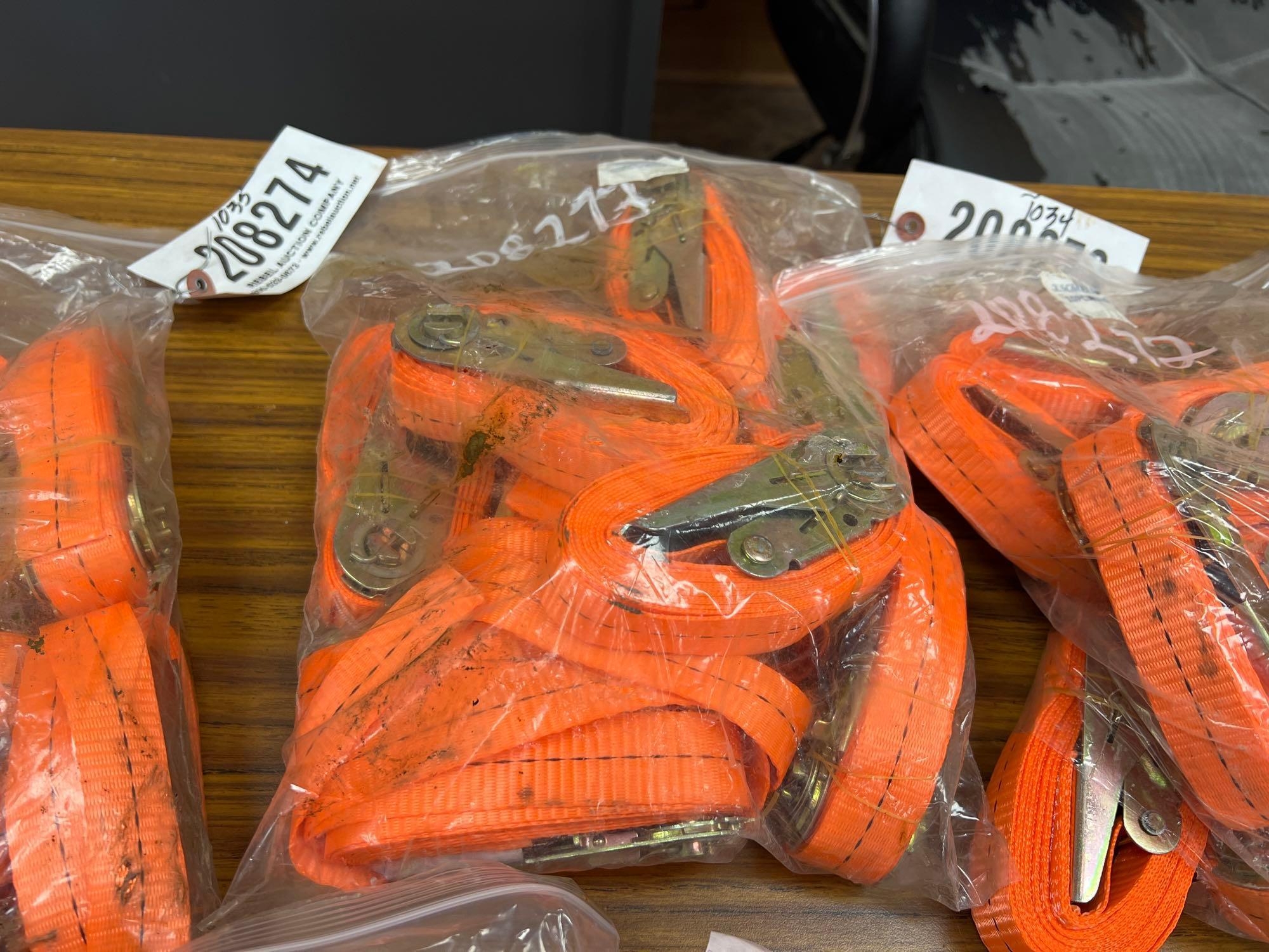 20(10) UNUSED SDLANCH 2.5CM X 3.5M RATCHET STRAPS (A58375)