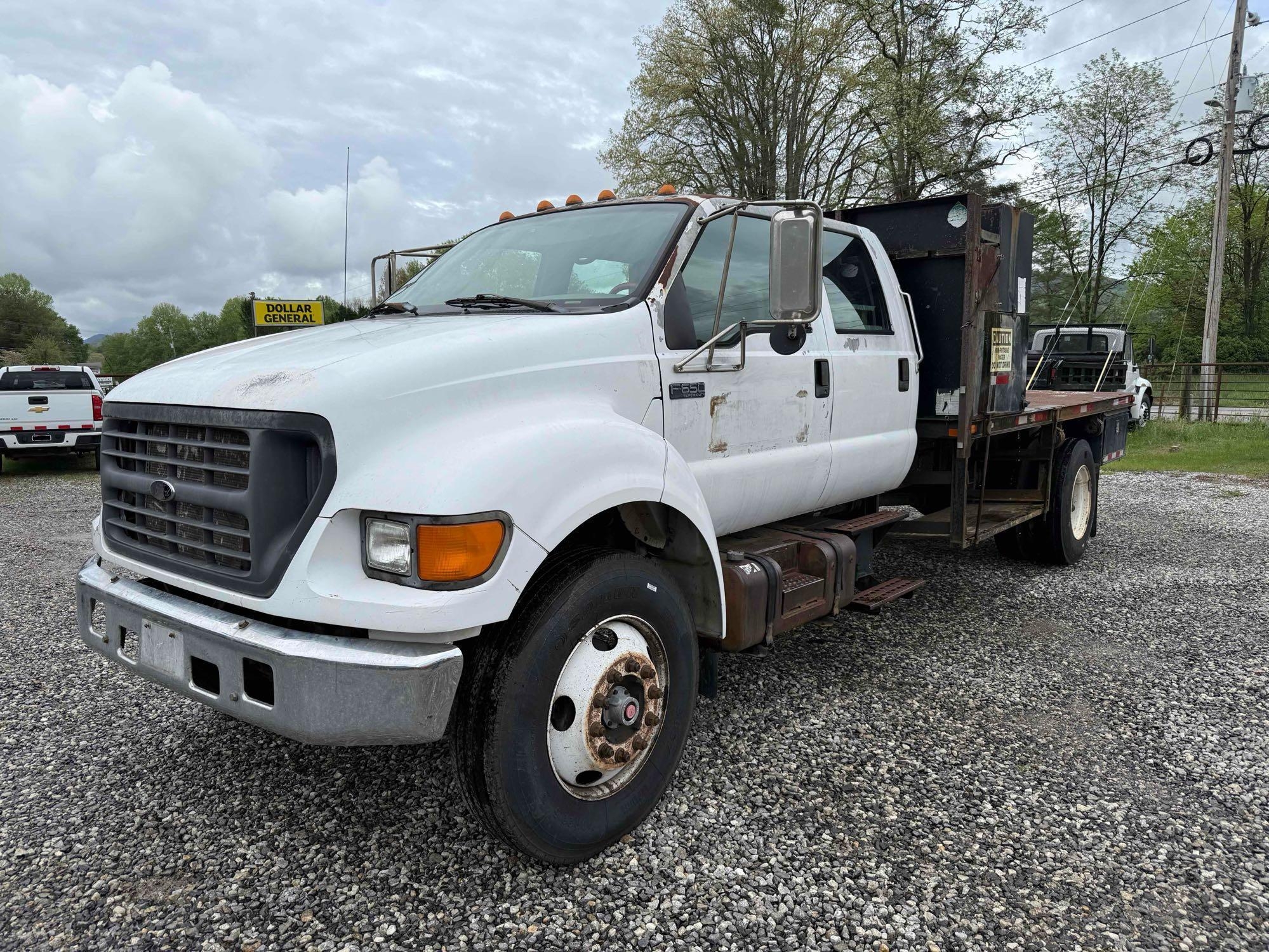 2003 Ford F-650 Flatbed Truck, VIN # 3FDNW65243MB03484 (A44391)