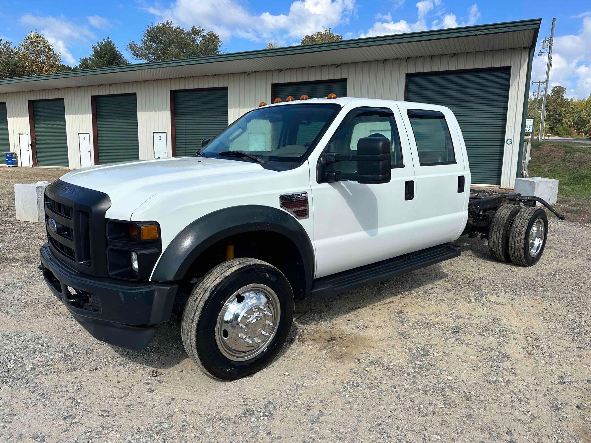 2008 Ford F-450 Chassis Truck, VIN # 1FDXW46R48EC52709 (A54865)