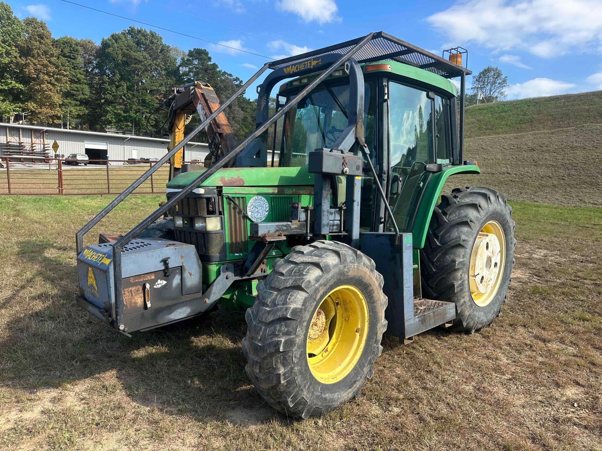 John Deere 6410 Tractor with Long Arm Mower (A54865)