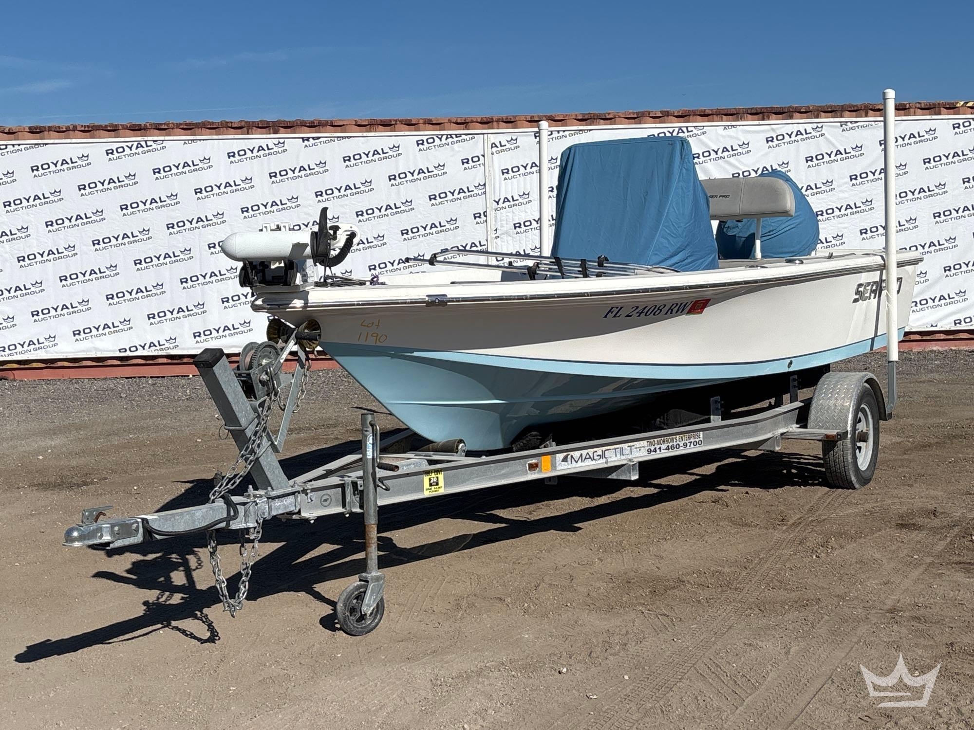 2018 Sea Pro Boat with 14ft. S/A Magic Tilt Boat Trailer (A59231)