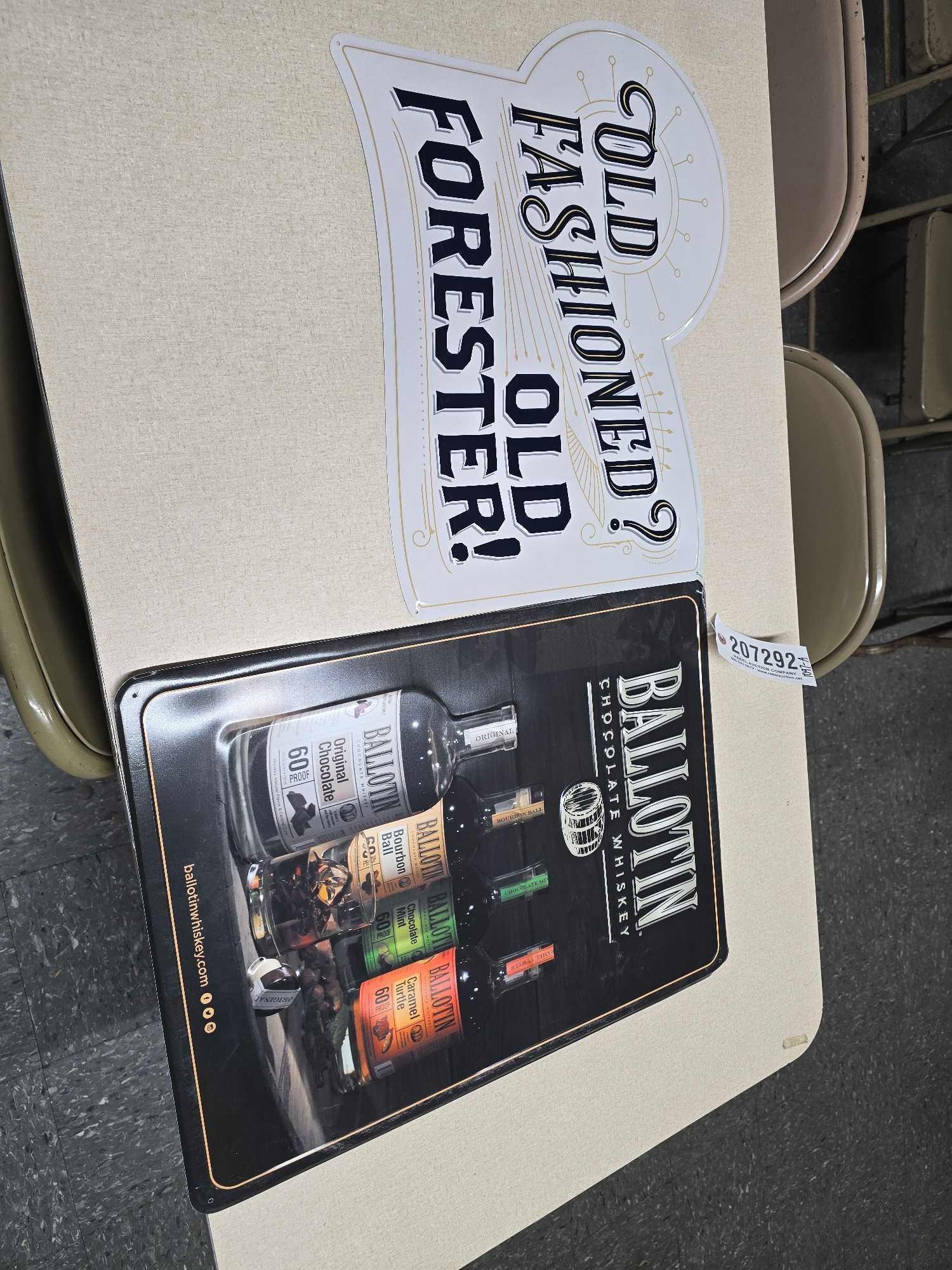 (2) METAL ADVERTISEMENT SIGNS (A58374)