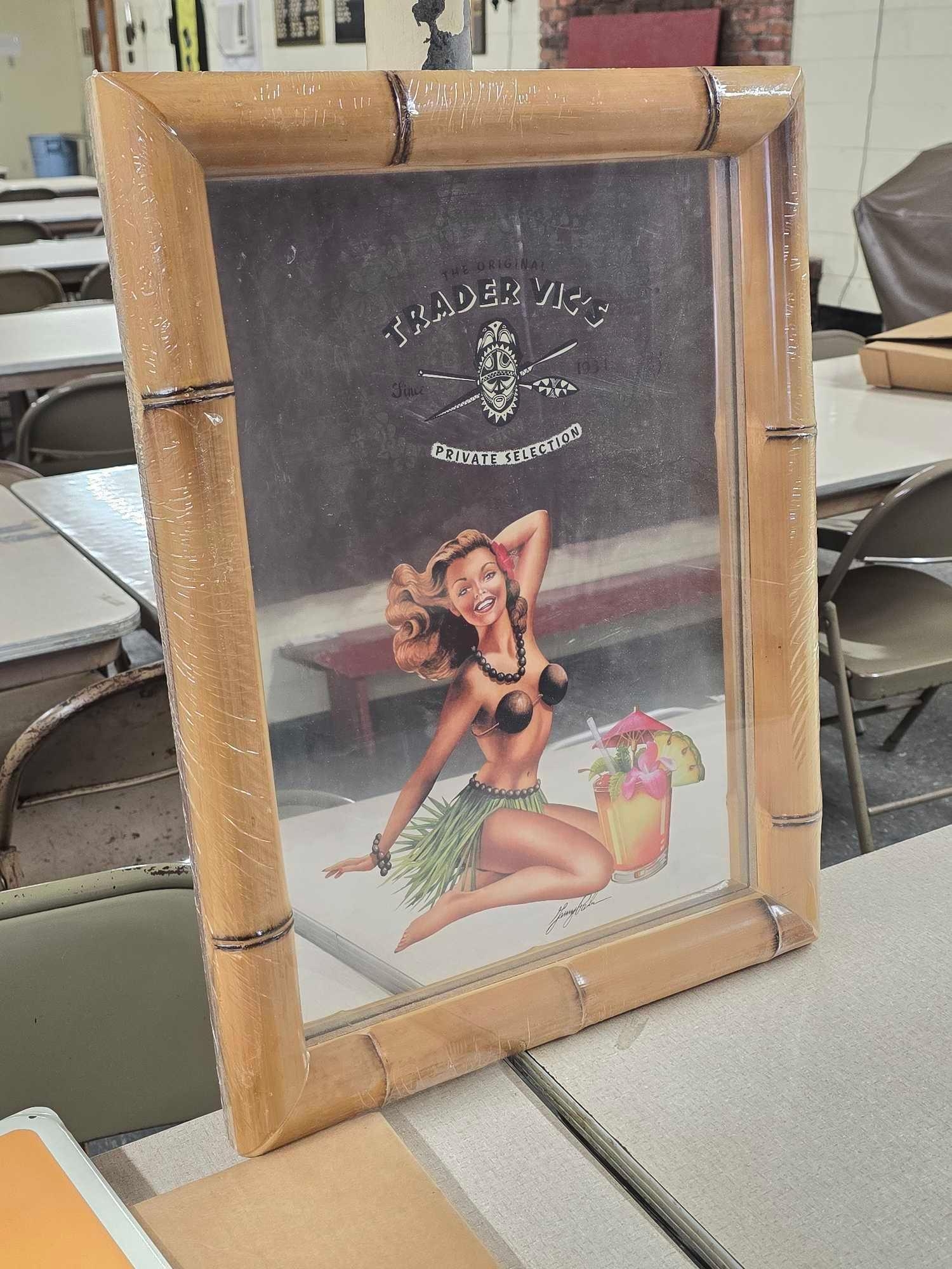 TRADER VIC'S MIRRORED SIGN (A58374)