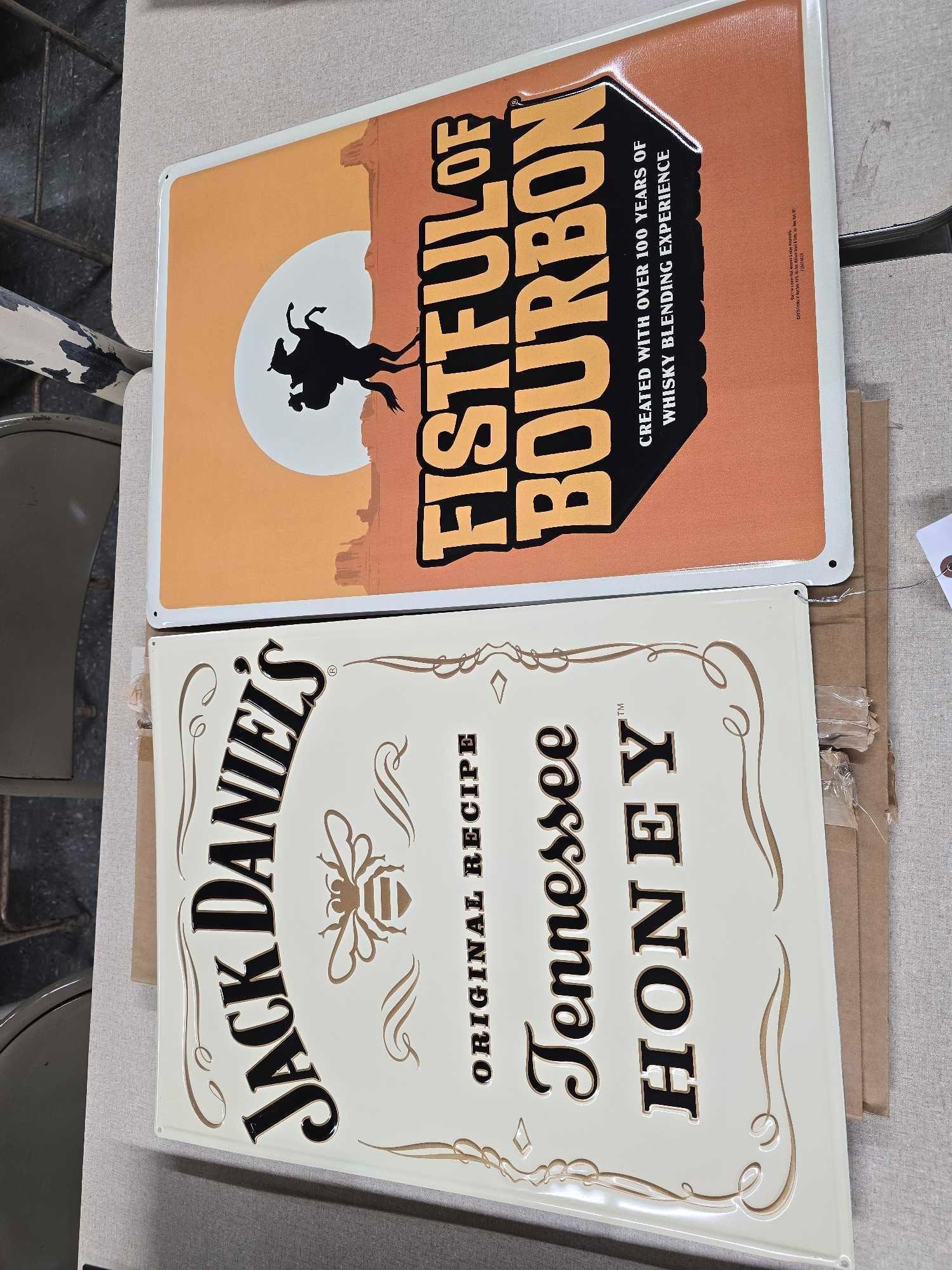 (2) METAL ADVERTISEMENT SIGNS (A58374)