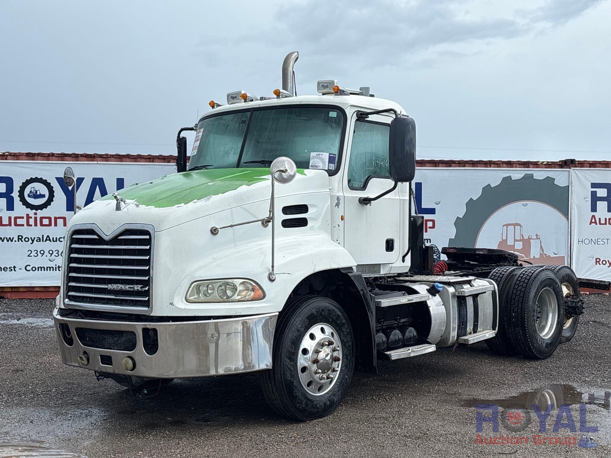 2012 Mack CXU613 Day Cab T/A Wet Kit Truck Tractor (A55788)