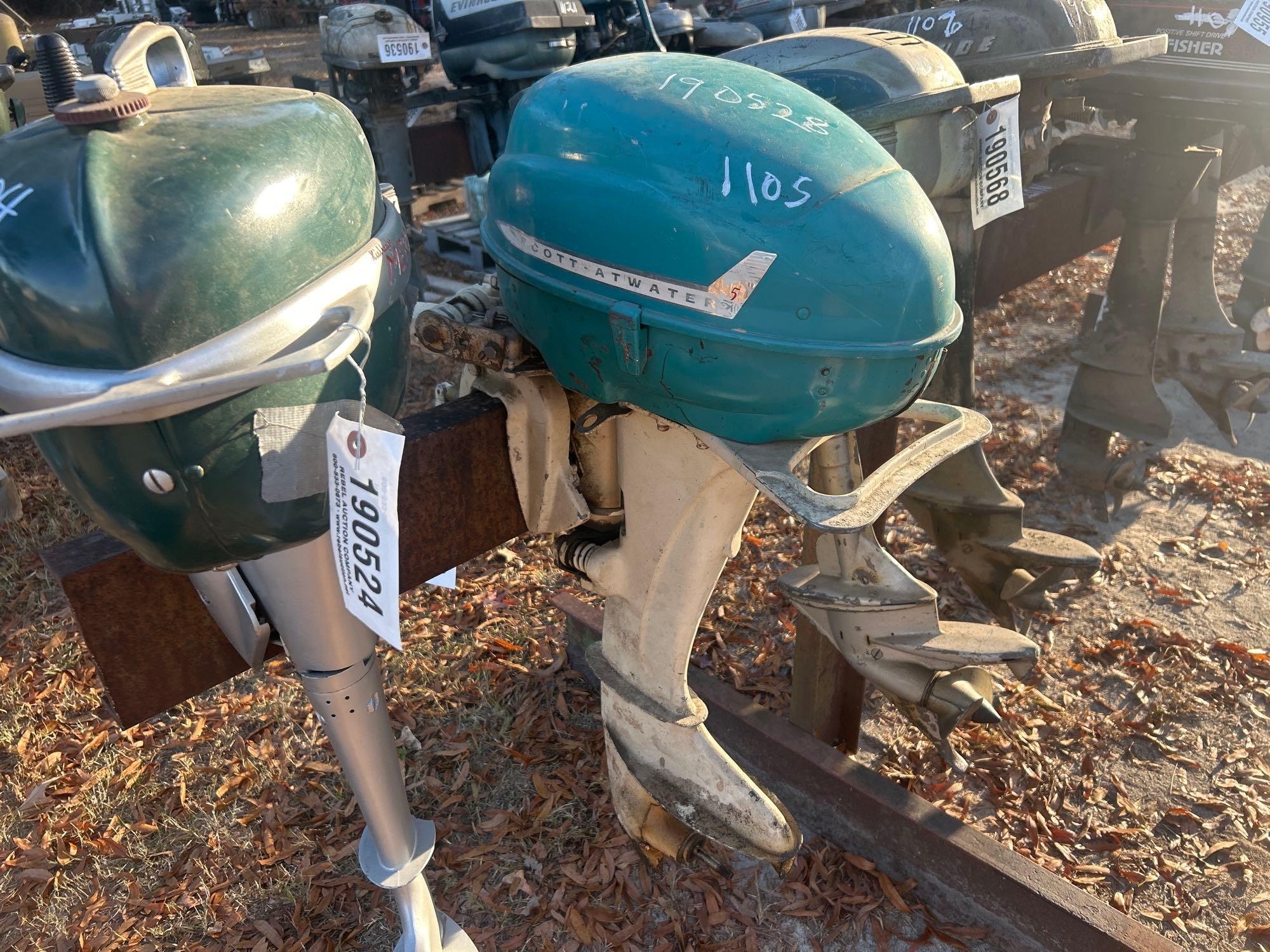 VINTAGE SCOTT - ATWATER 5HP OUTBOARD MOTOR (A58374)