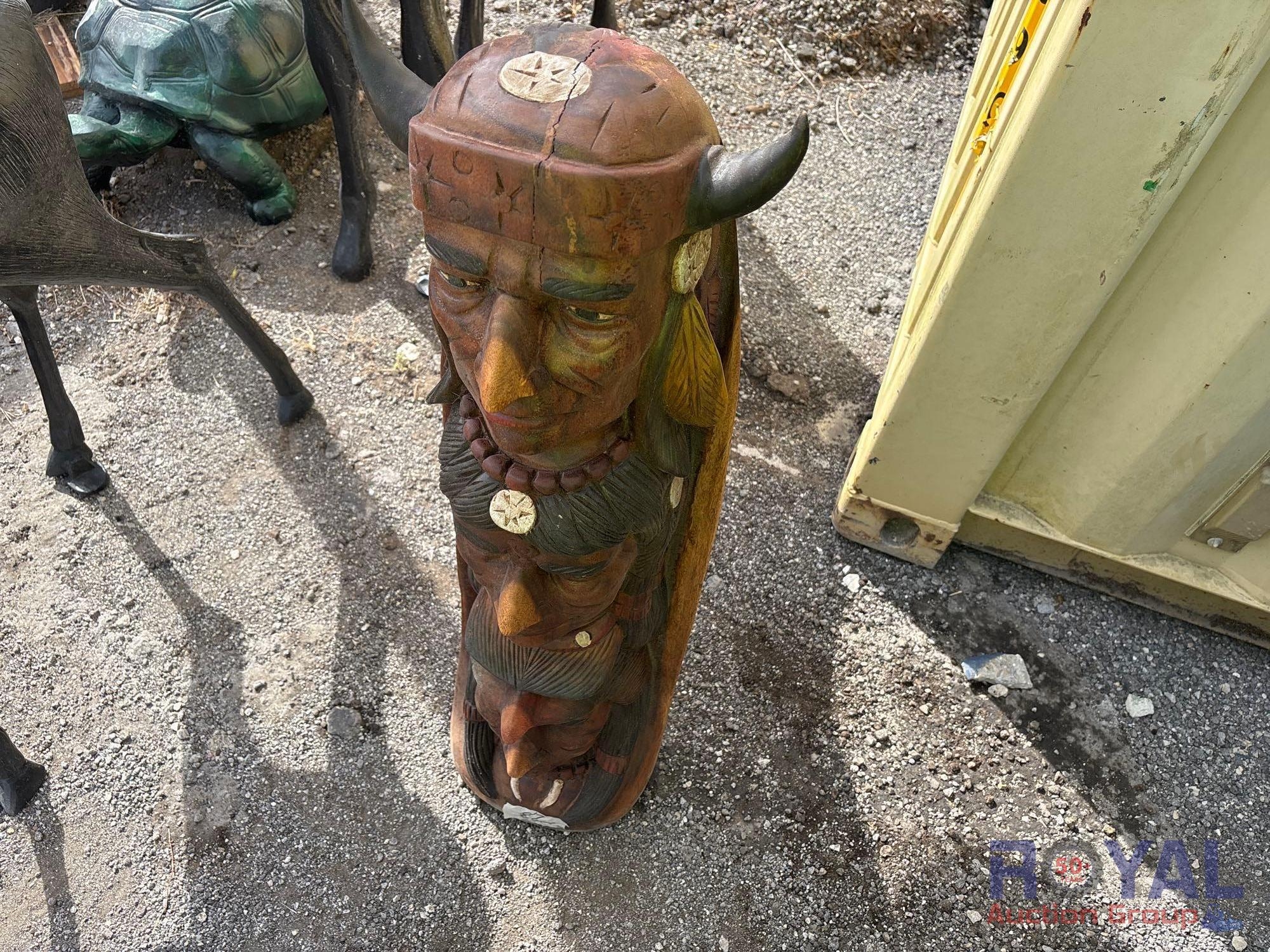 Wood Native American Statue (A55758)