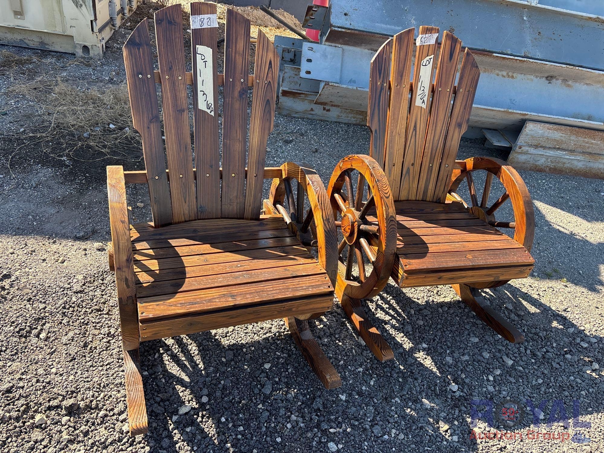 Wagon Wheel Rocking Chairs (A55758)