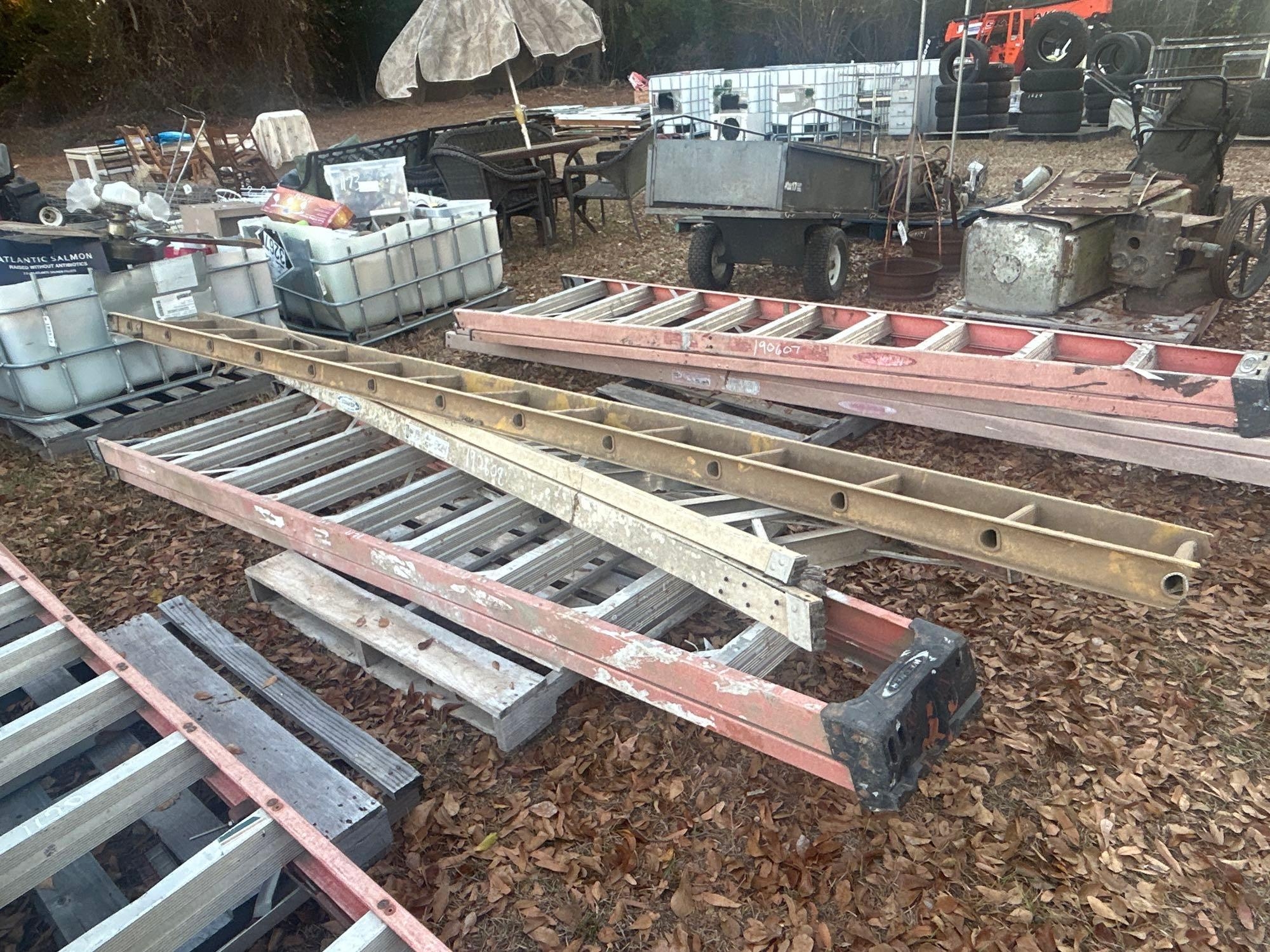 (2) FIBERGLASS LADDERS (A58374)