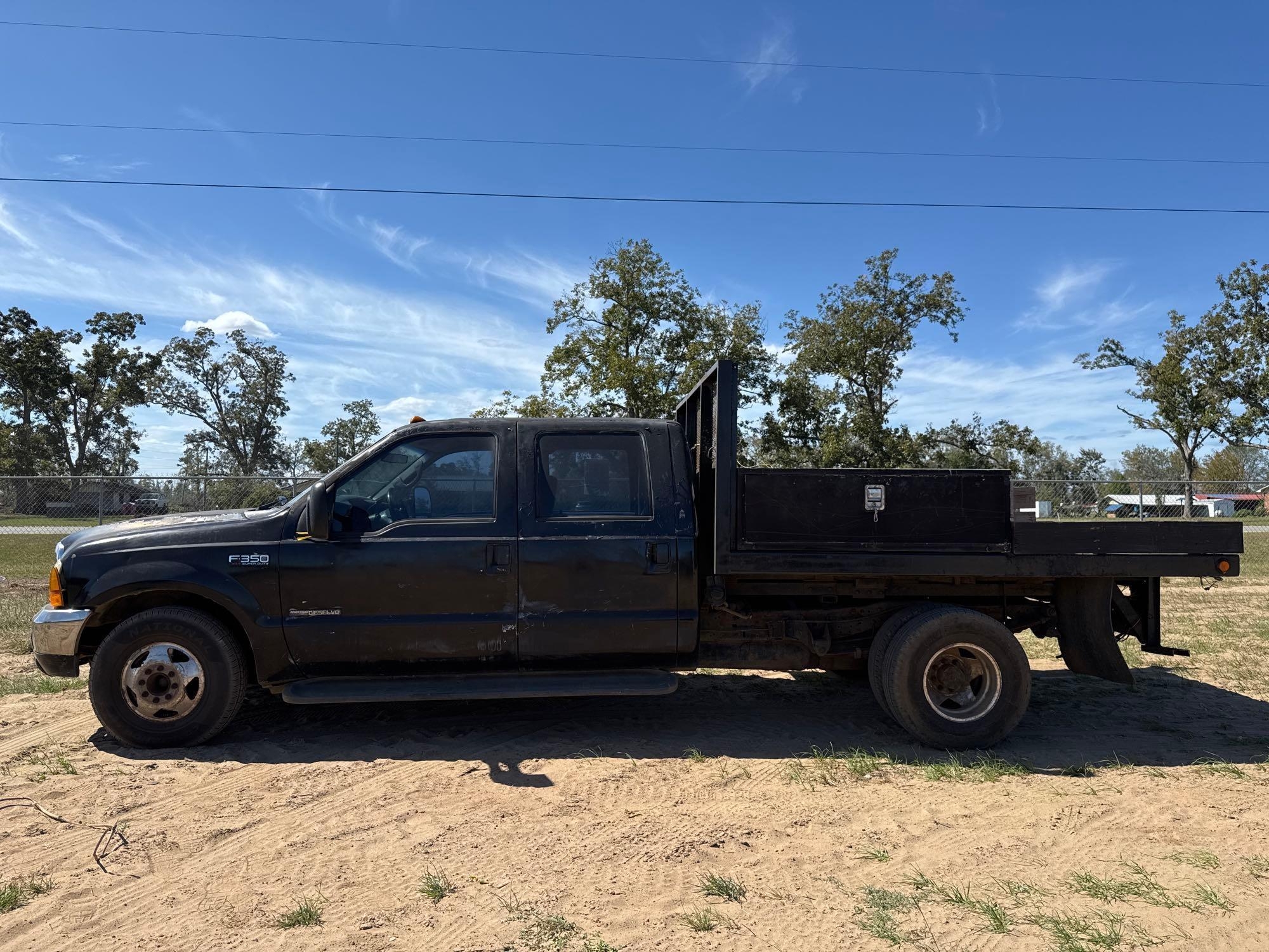 2000 FORD F-350XL SUPER DUTY FLATBED DUMP TRUCK (A54756)