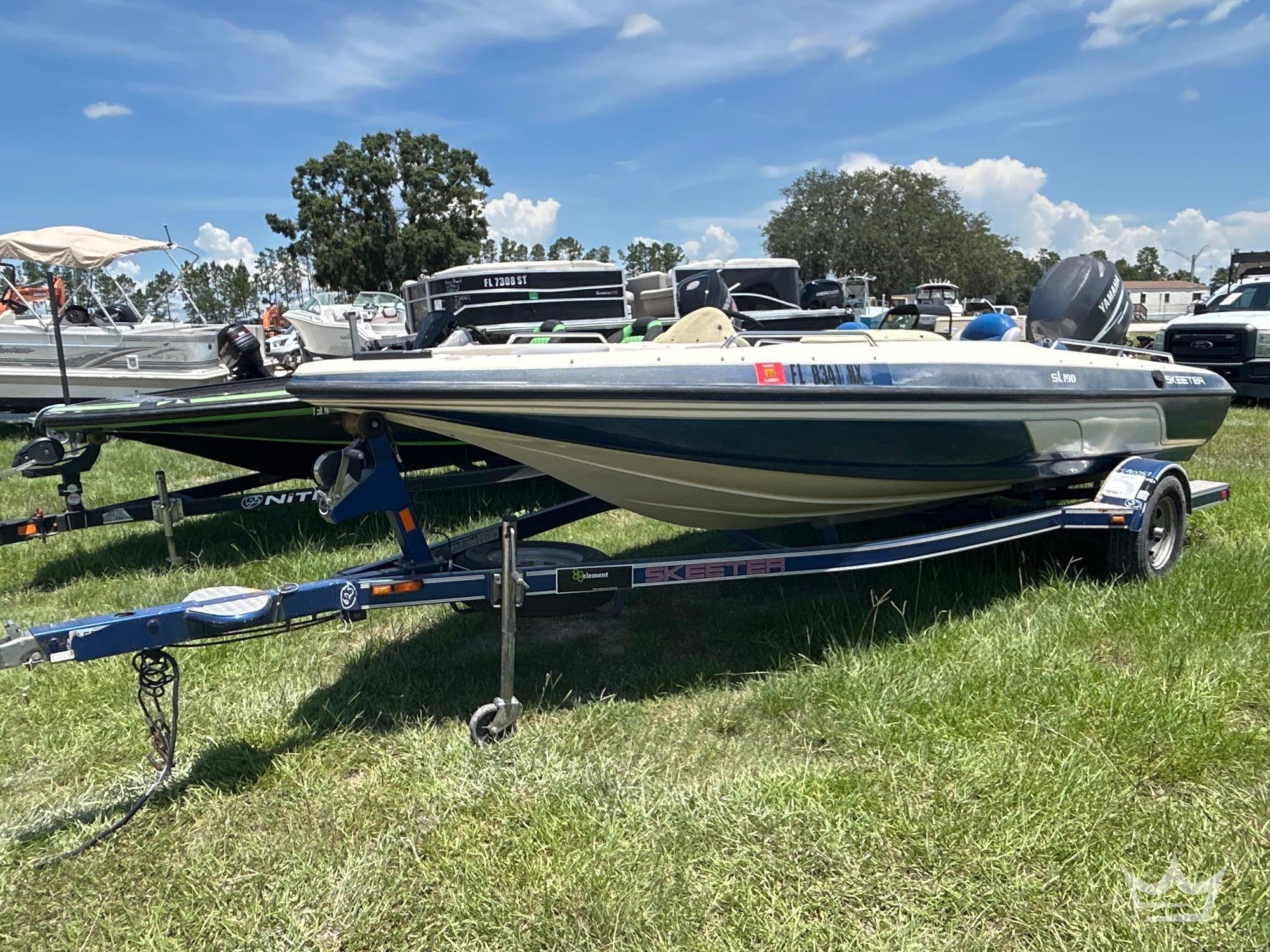 2009 Skeeter SL190 19ft Boat with 21ft Boat Trailer (A56859)