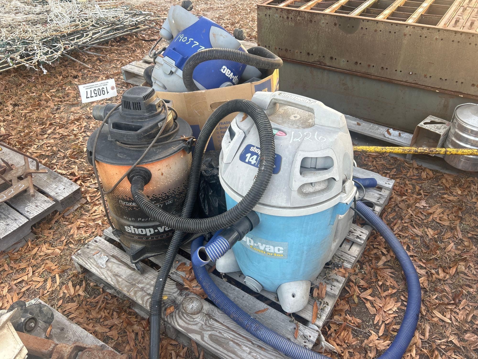 (2) SHOP VACS ON PALLET (A58374)