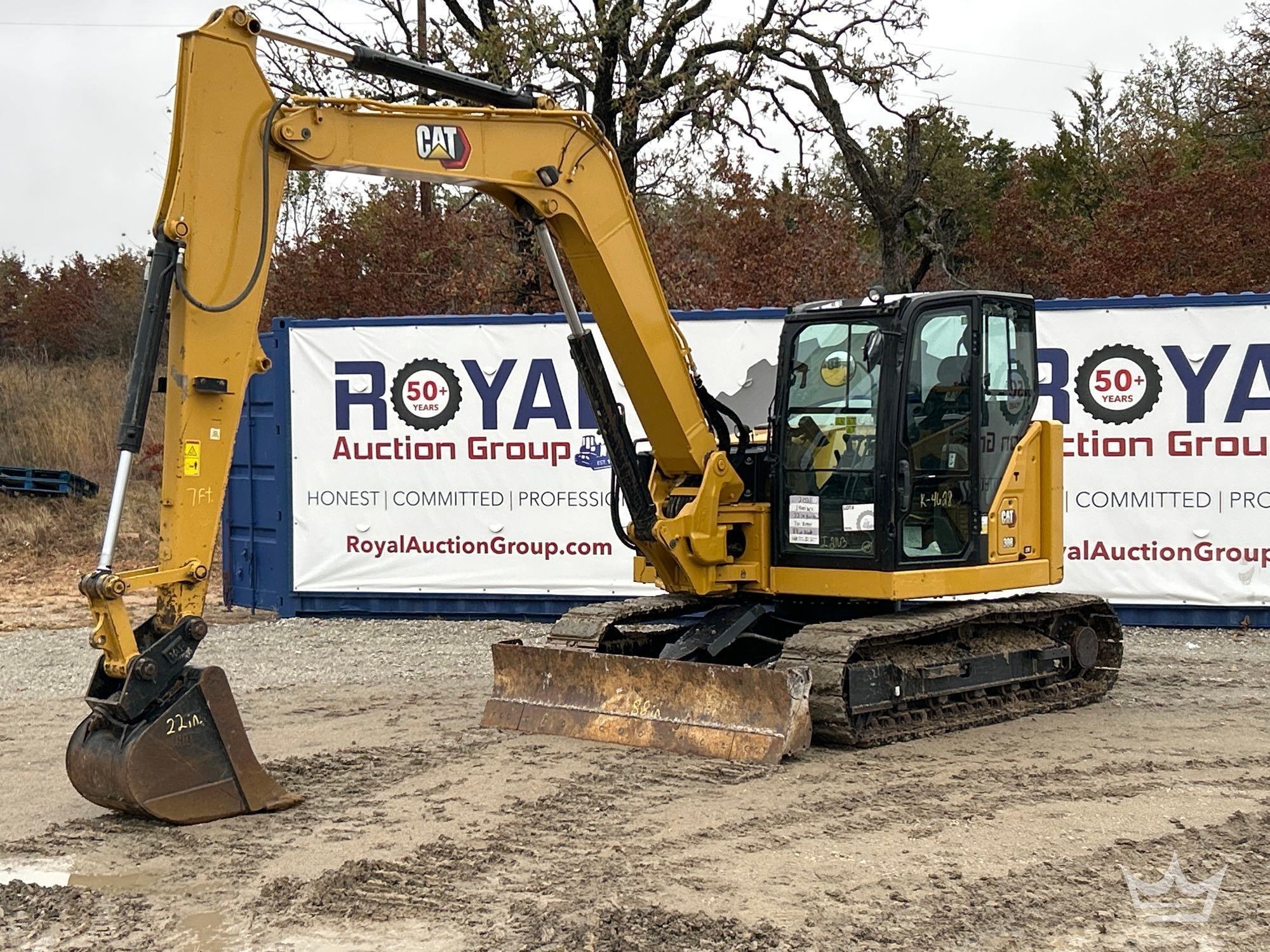 2021 Caterpillar 308CR Midi Excavator (A55973)