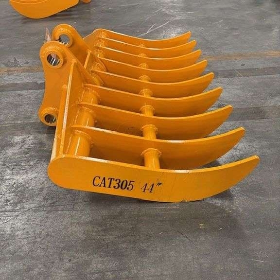 Heavy Duty 44in Excavator Rake (Fits CAT 305) (New/Unused) (A59225)