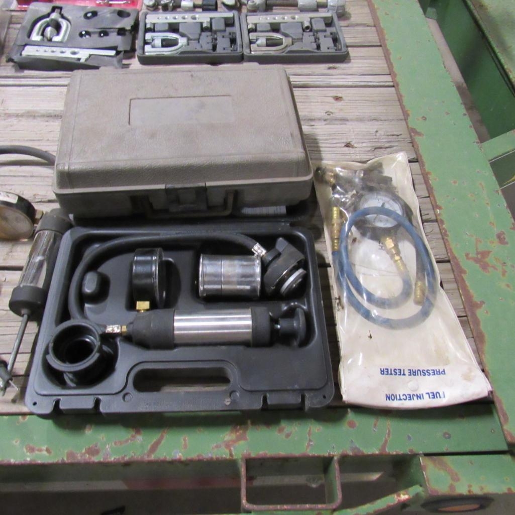 LOT: Coolant Pressure Tester, Fuel Pressure Tester, Amp Tester (A59076)