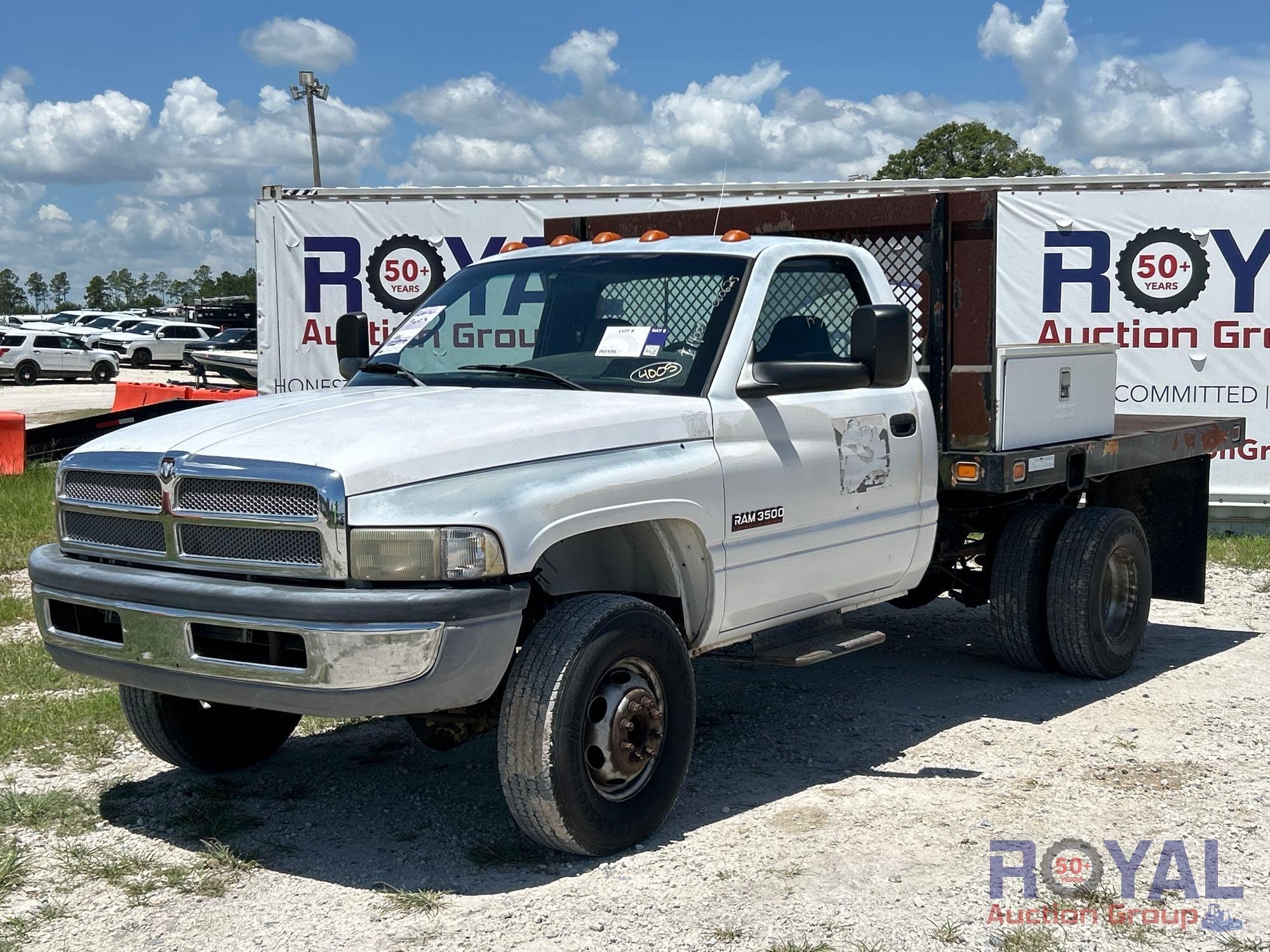 2001 Dodge Ram 3500 4x4 Knapheide Flatbed Truck (A51692)
