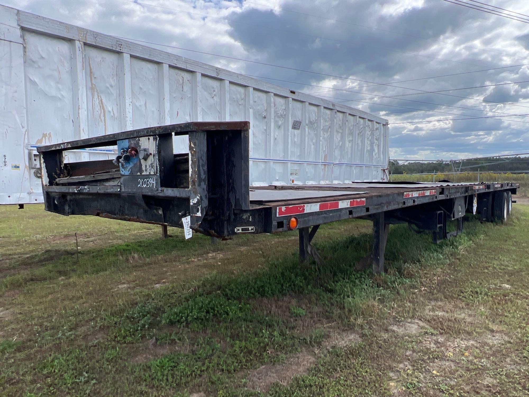 1996 UTILITY 101" X 52' T/A FLATBED TRAILER (A54756)