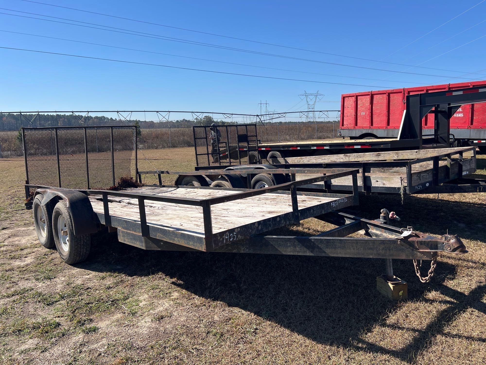 78"X16' DOUBLE AXLE TRAILER (A58375)