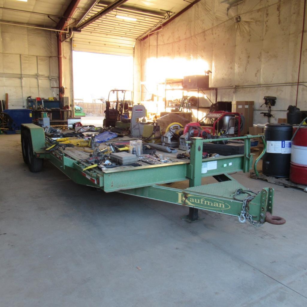 2014 Kaufman 12,000 Lb. Trailer, VIN: 5SHFD2225EB000633, Tandem Axle, Wood Deck, Tilt Deck, Asset# (A59076)