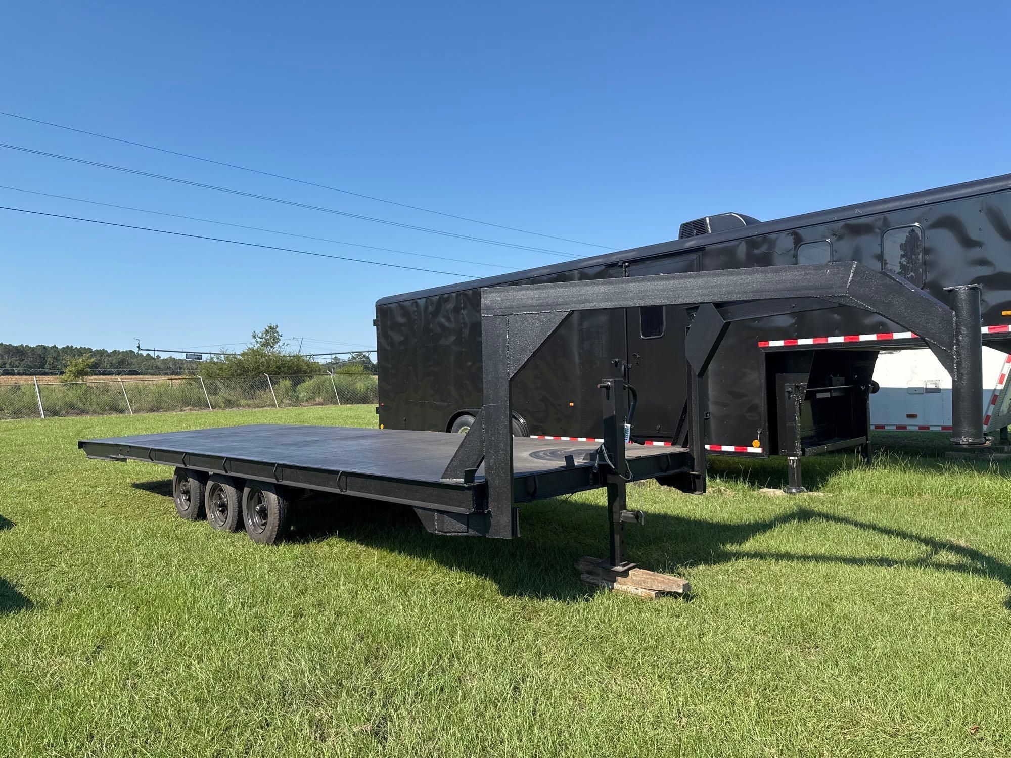 SHOP BUILT 96" X 25' TRI AXLE GOOSENECK TRAILER (A51247)