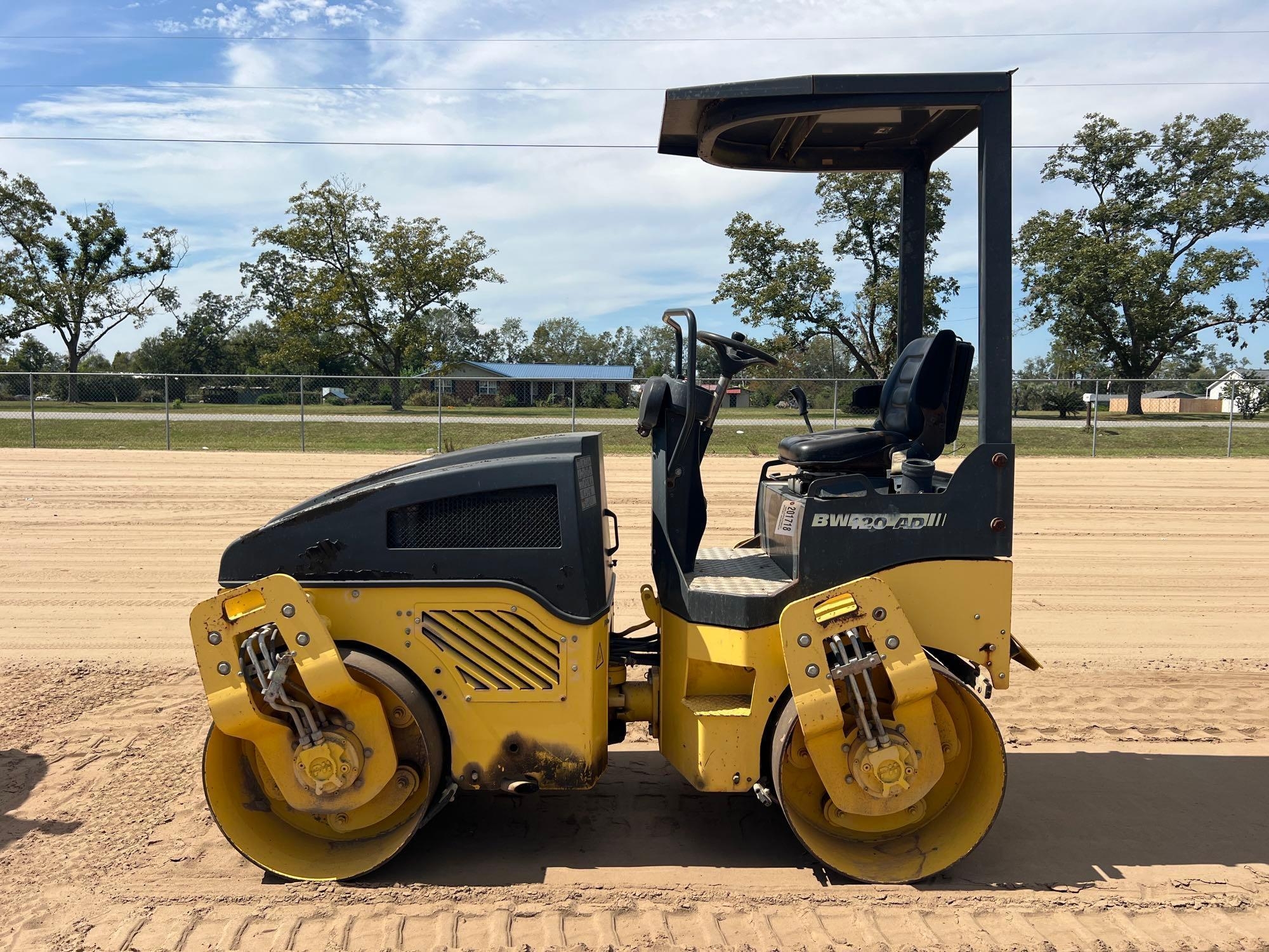 2007 BOMAG BW120AD SMOOTH DBL DRUM ROLLER (A52705)