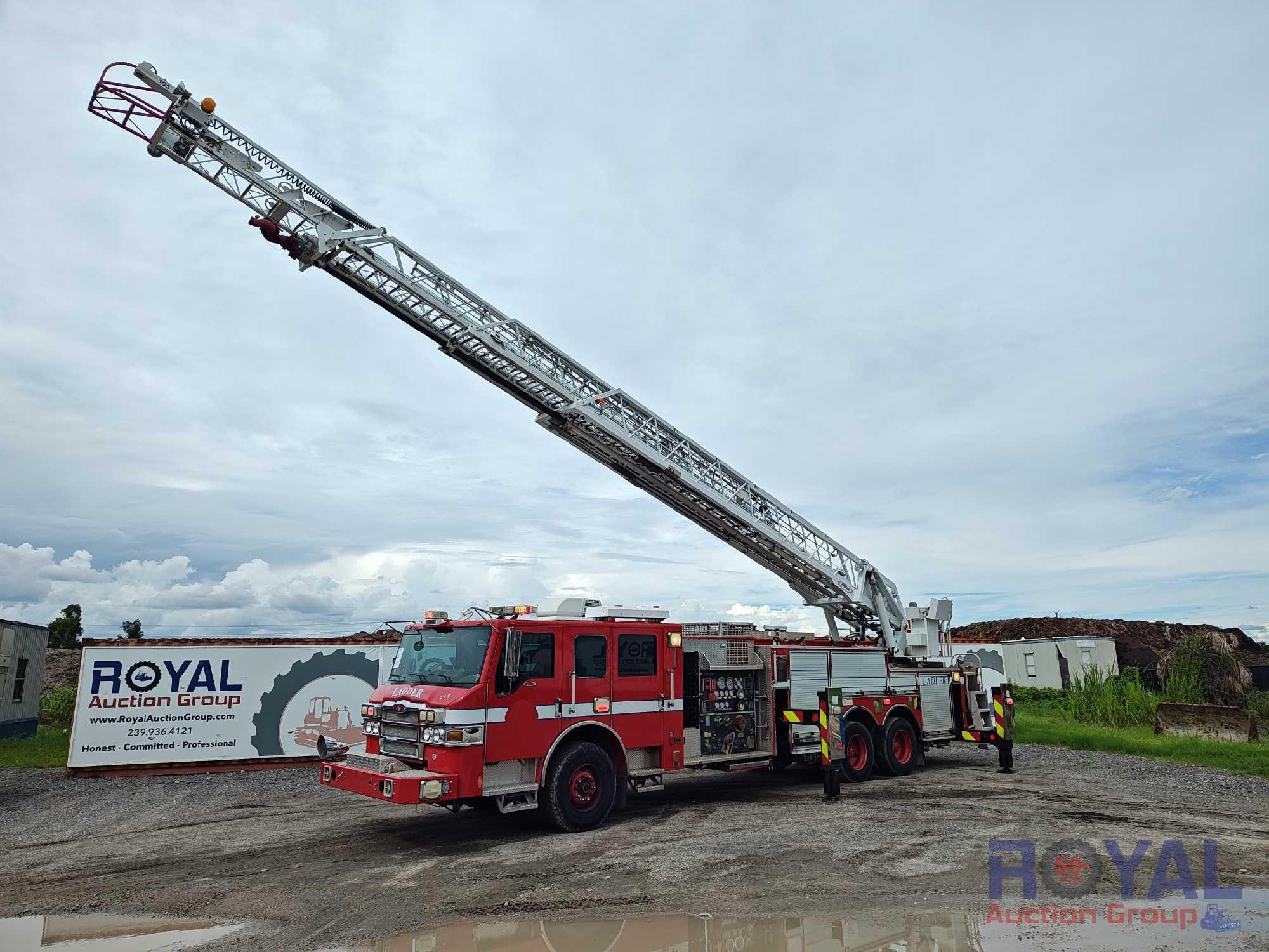 2009 Pierce 105ft. Quint Ladder T/A Fire Truck (A55788)