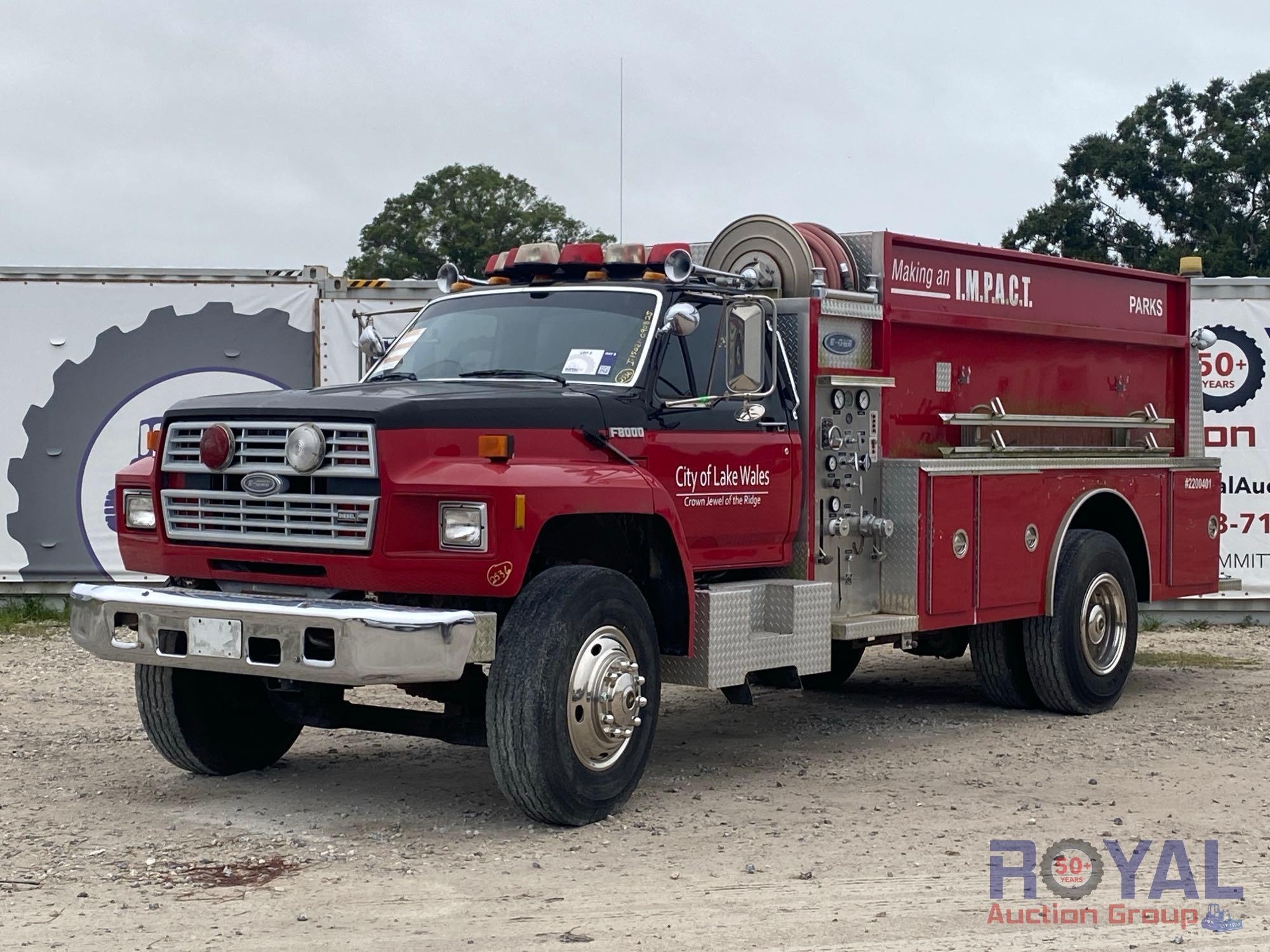 1987 Ford F800 Fire Truck (A51692)