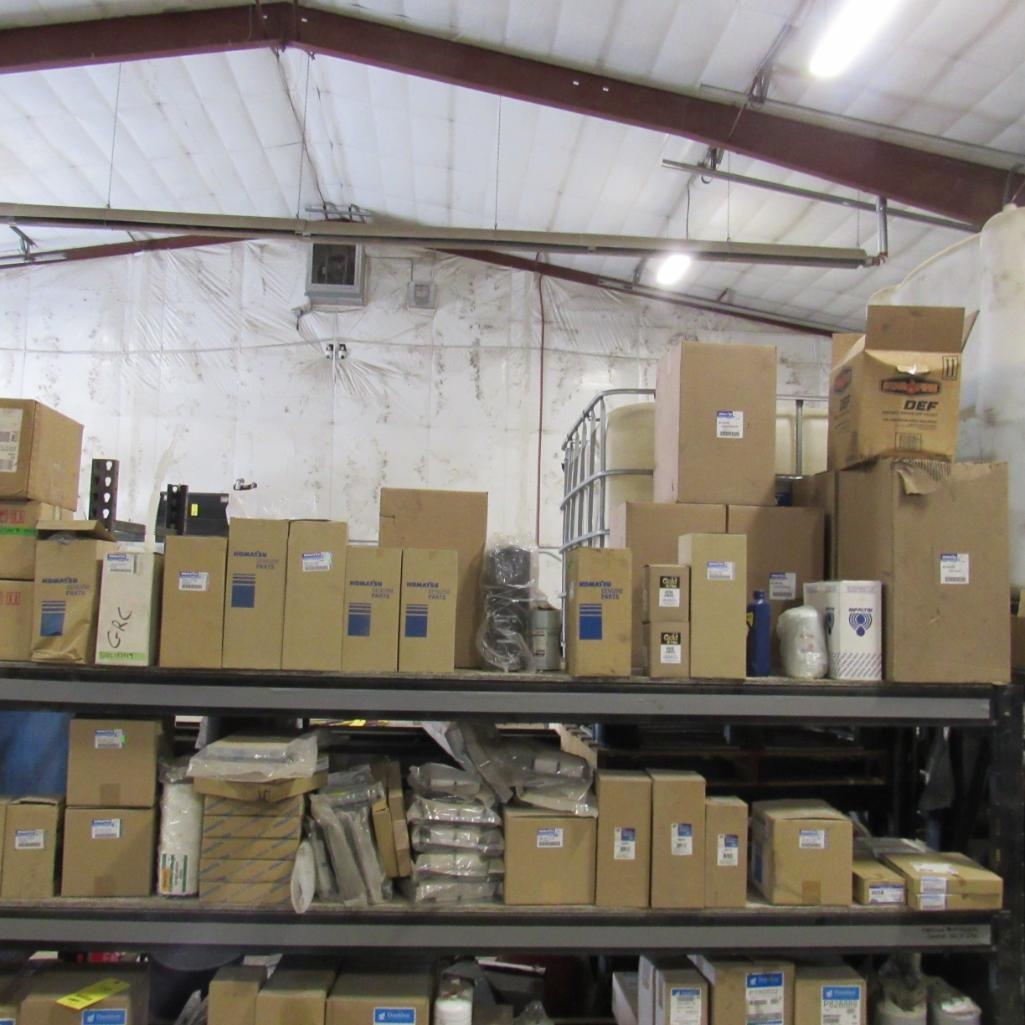 LOT: (2) Shelves of Komatsu Parts & Filters (CONTENTS ONLY) (A59076)