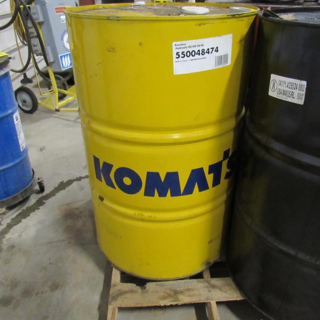 55-Gallon Drum of Komatsu Hydraulic Oil HO 56-HE (UNOPENED) (A59076)
