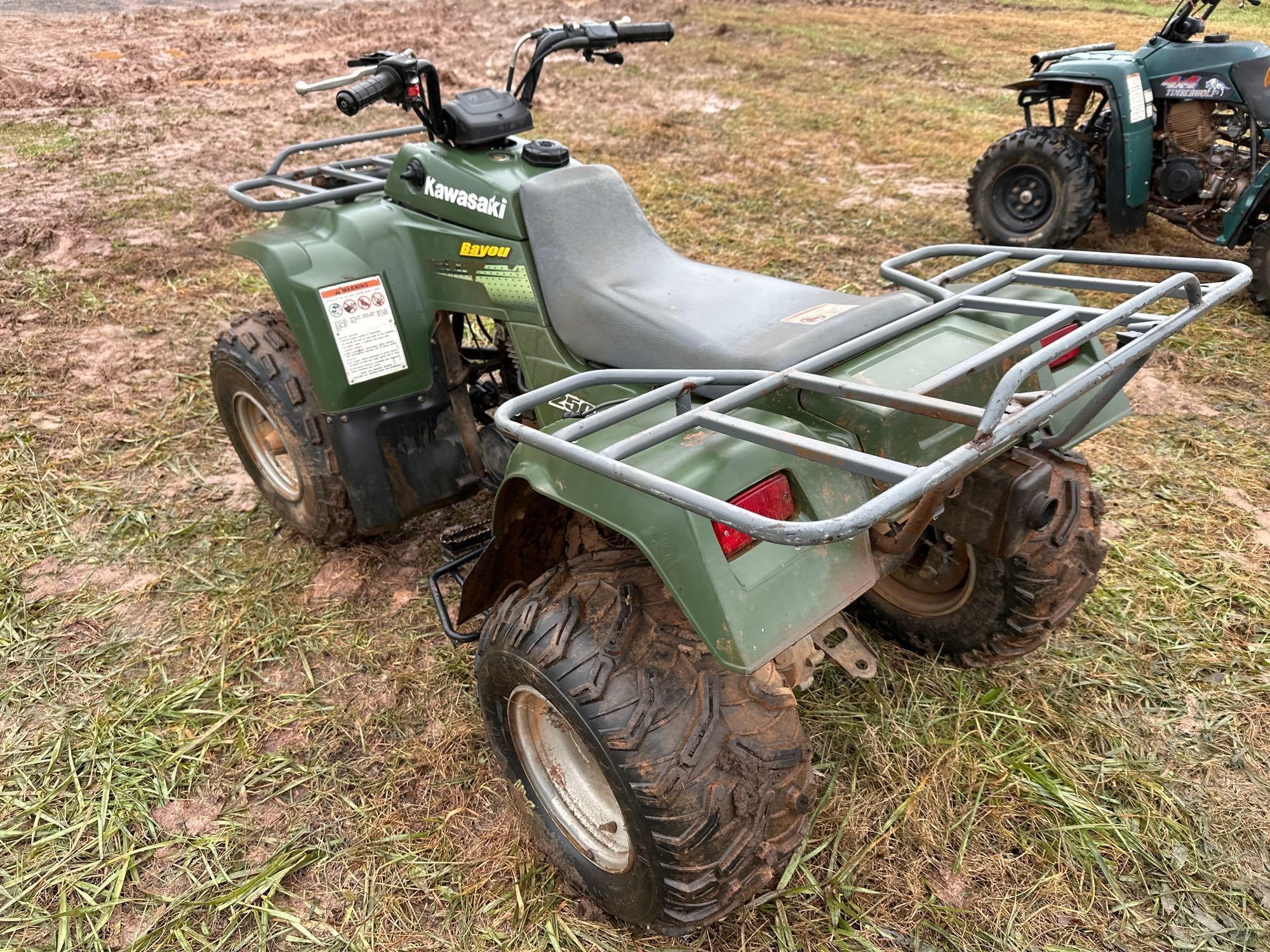 INOP Kawasaki Bayou 250 Four Wheeler (A57453)