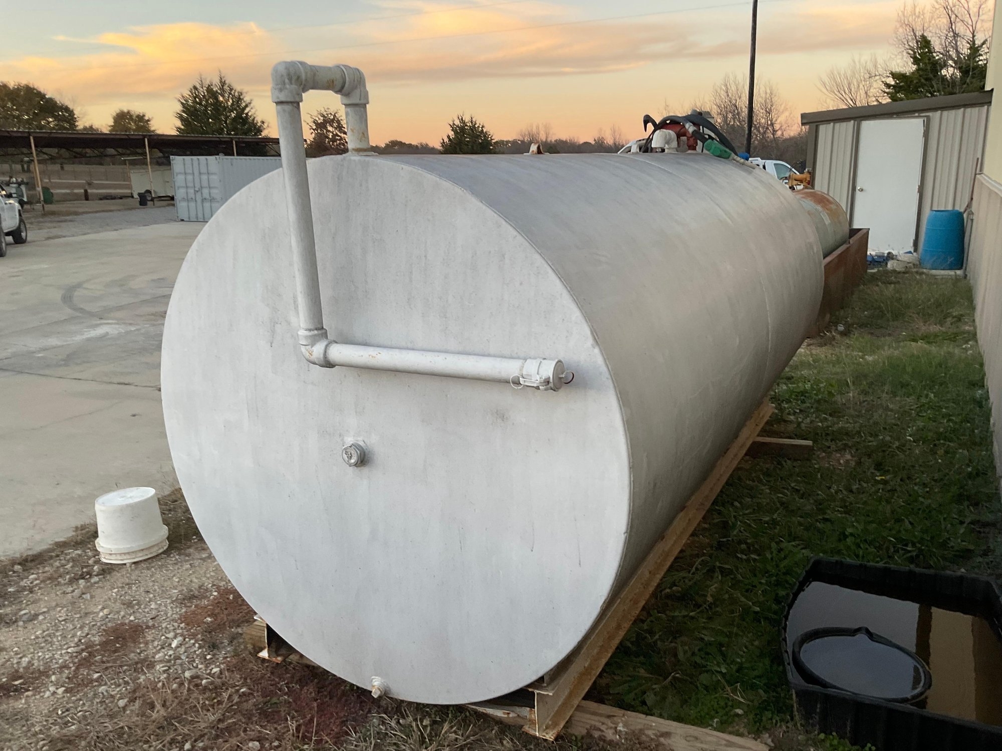 Suspected 4000-4,500 GAL Diesel Fuel Tank W/ Electric Pump (A59213)