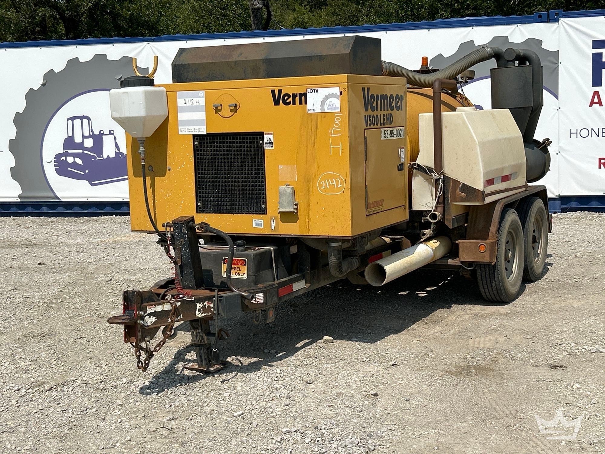 2012 Vermeer V500LEHD Vacuum T/A Towable Trailer (A60460)