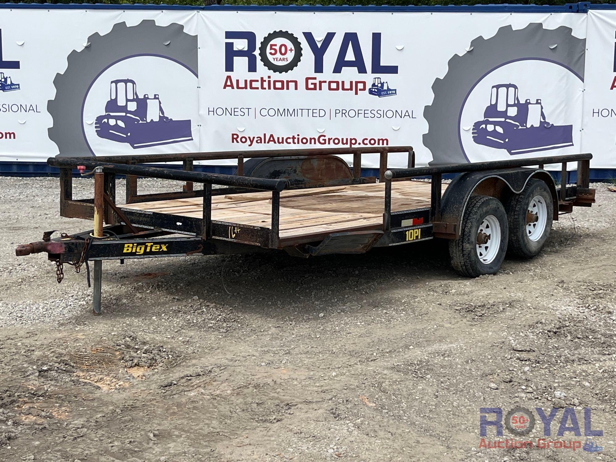 2005 Big Tex 10PI 16ft. T/A Pipe Top Utility Trailer (A49461)