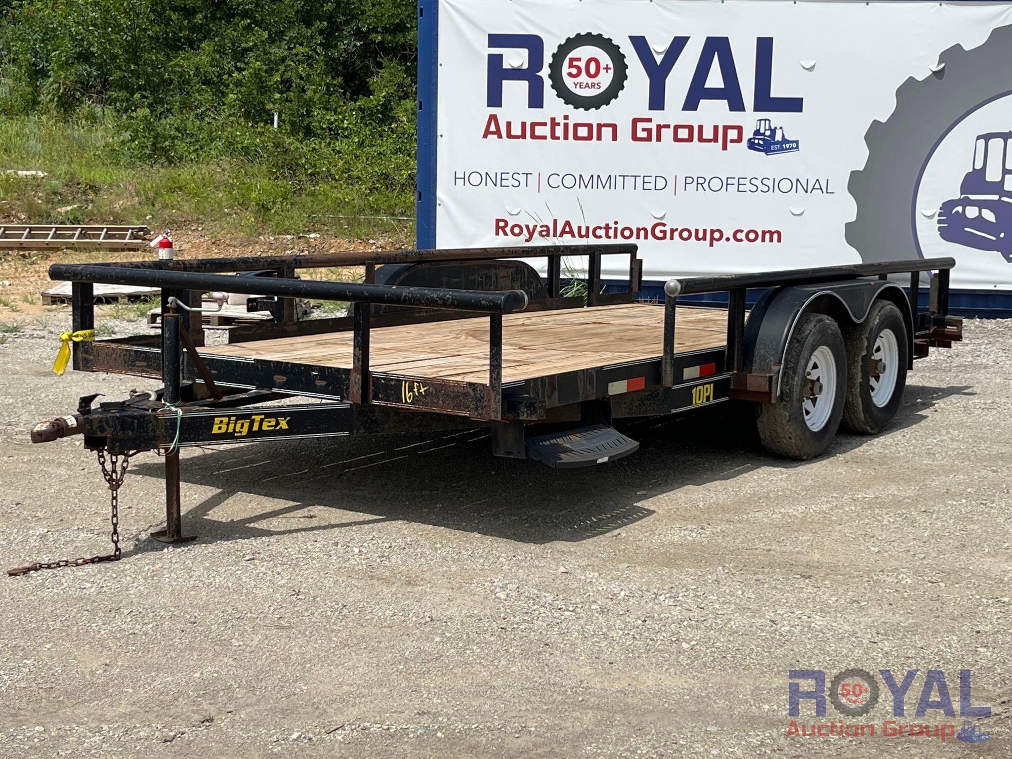 2005 Big Tex 10PI 16ft. T/A Pipe Top Utility Trailer (A49461)